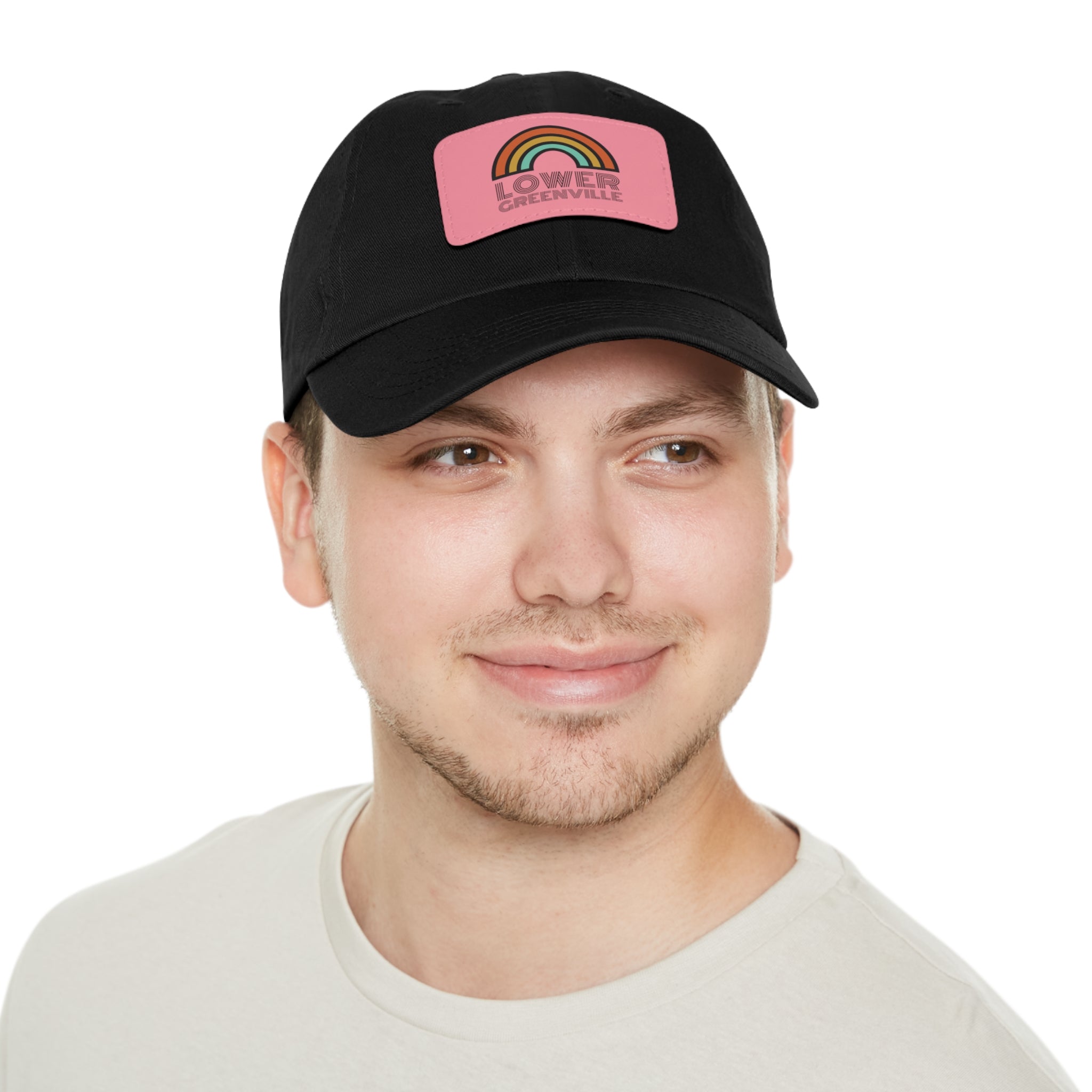 Rainbow Lower Greenville Hat with Leather Patch - Friends of Lower Greenville
