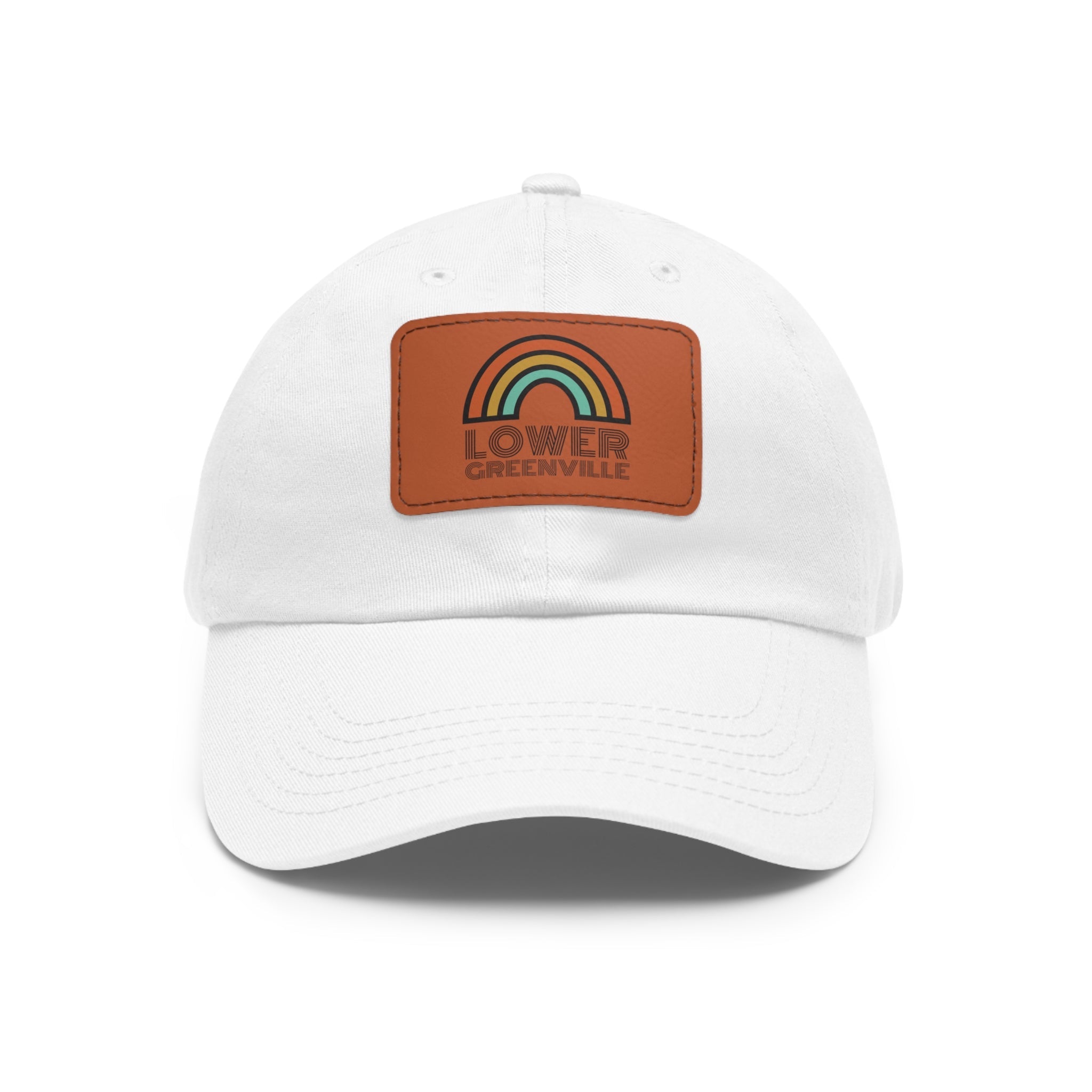 Rainbow Lower Greenville Hat with Leather Patch - Friends of Lower Greenville