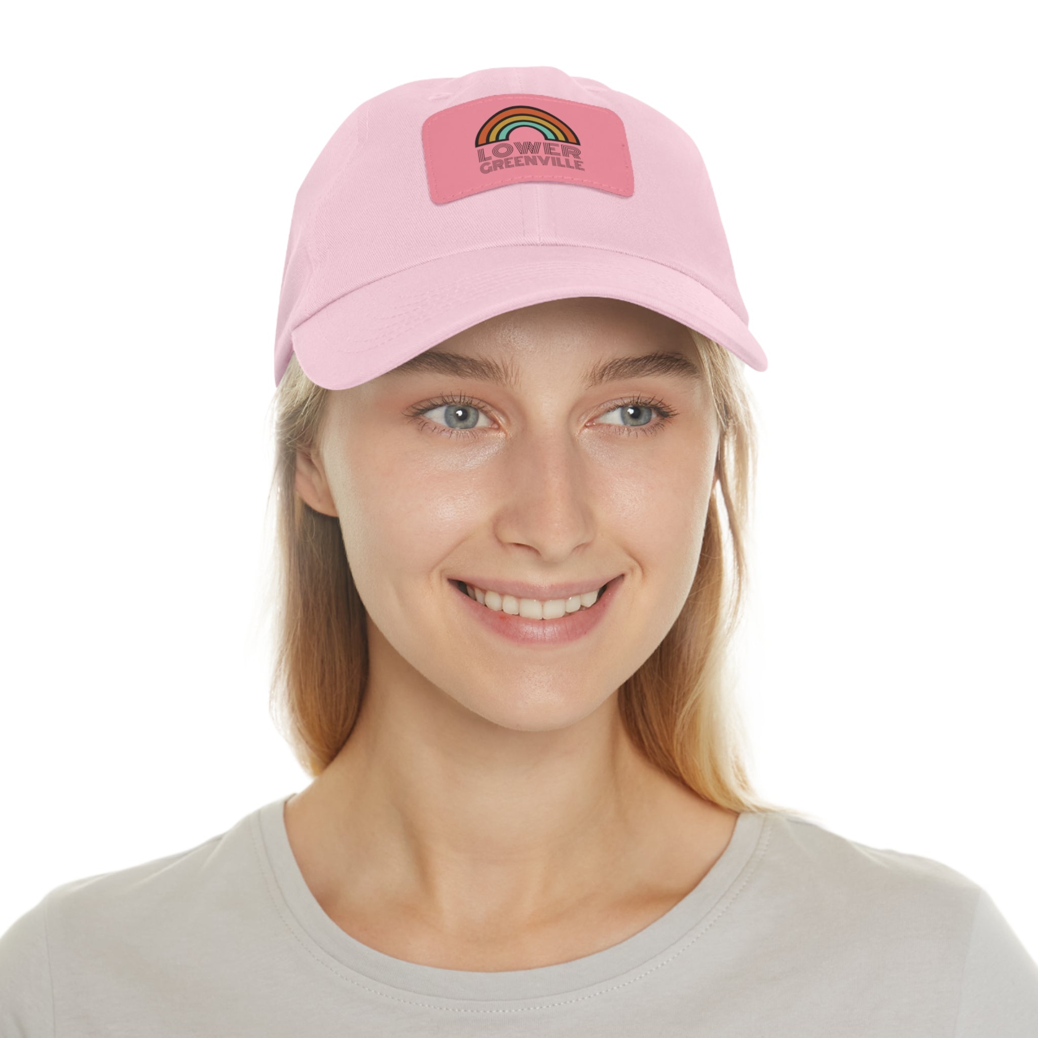 Rainbow Lower Greenville Hat with Leather Patch - Friends of Lower Greenville