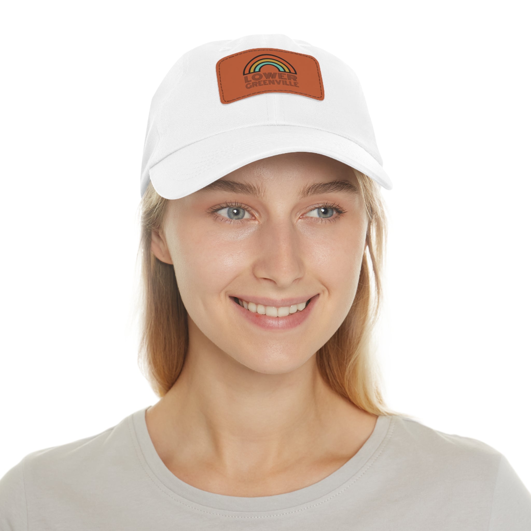 Rainbow Lower Greenville Hat with Leather Patch - Friends of Lower Greenville