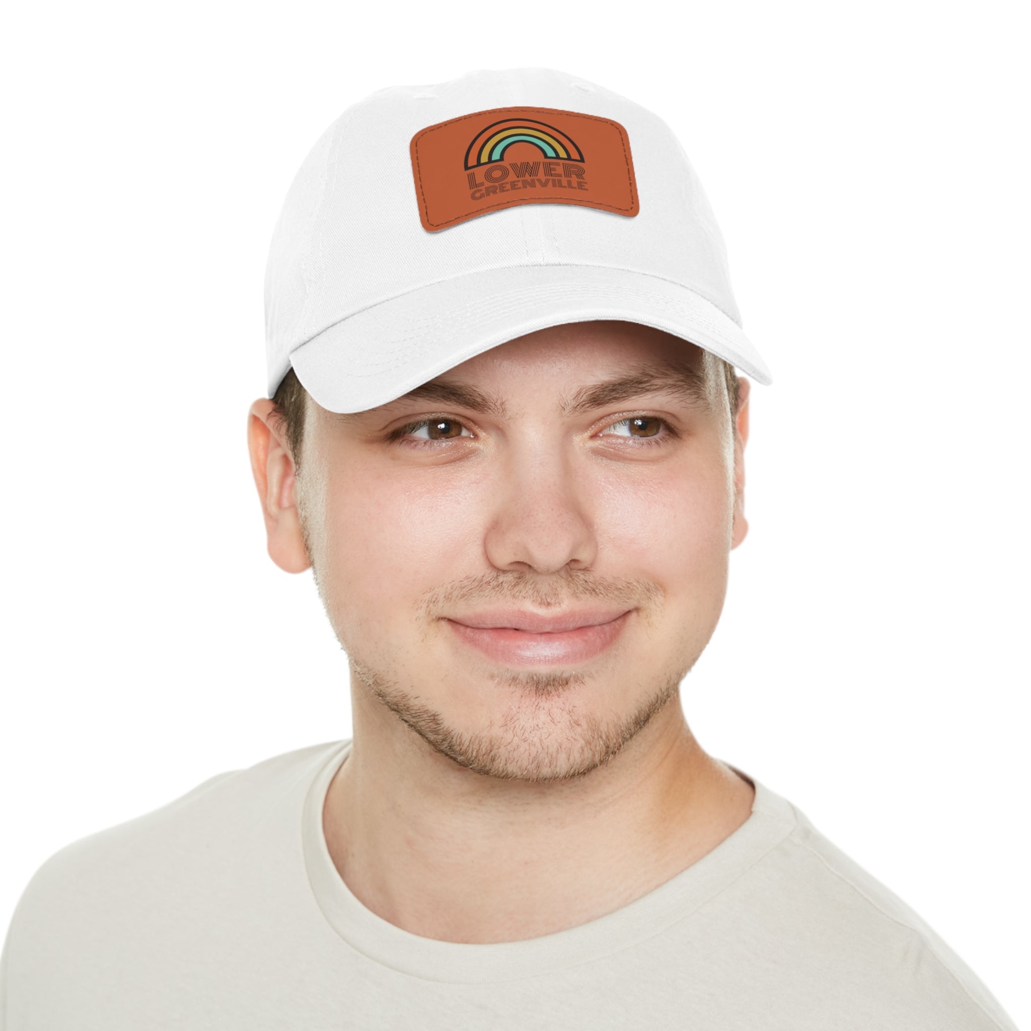 Rainbow Lower Greenville Hat with Leather Patch - Friends of Lower Greenville
