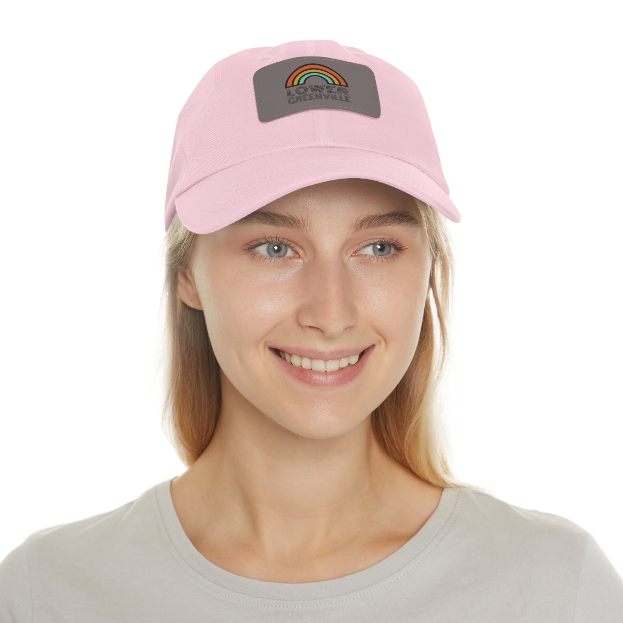 Rainbow Lower Greenville Hat with Leather Patch - Friends of Lower Greenville