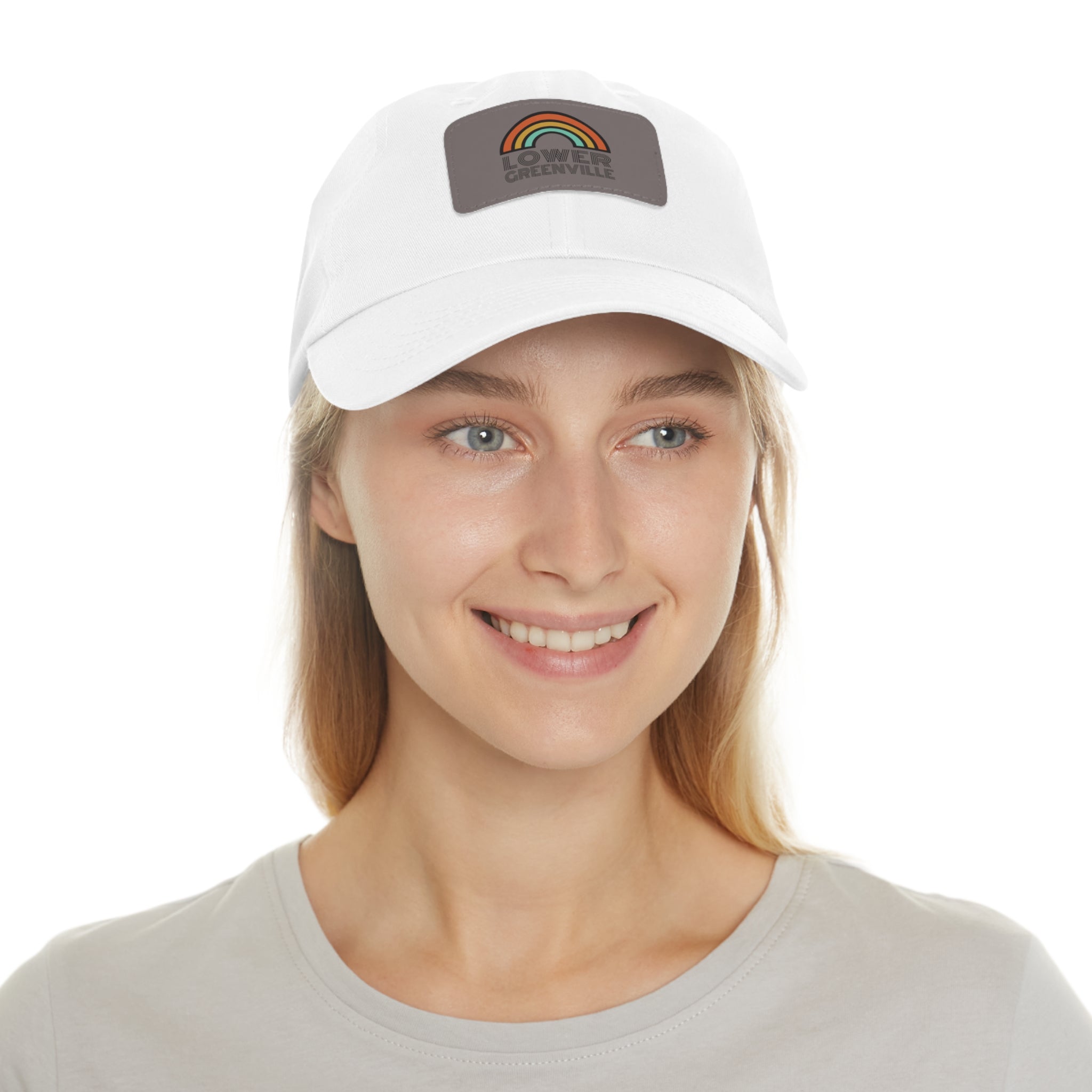 Rainbow Lower Greenville Hat with Leather Patch - Friends of Lower Greenville