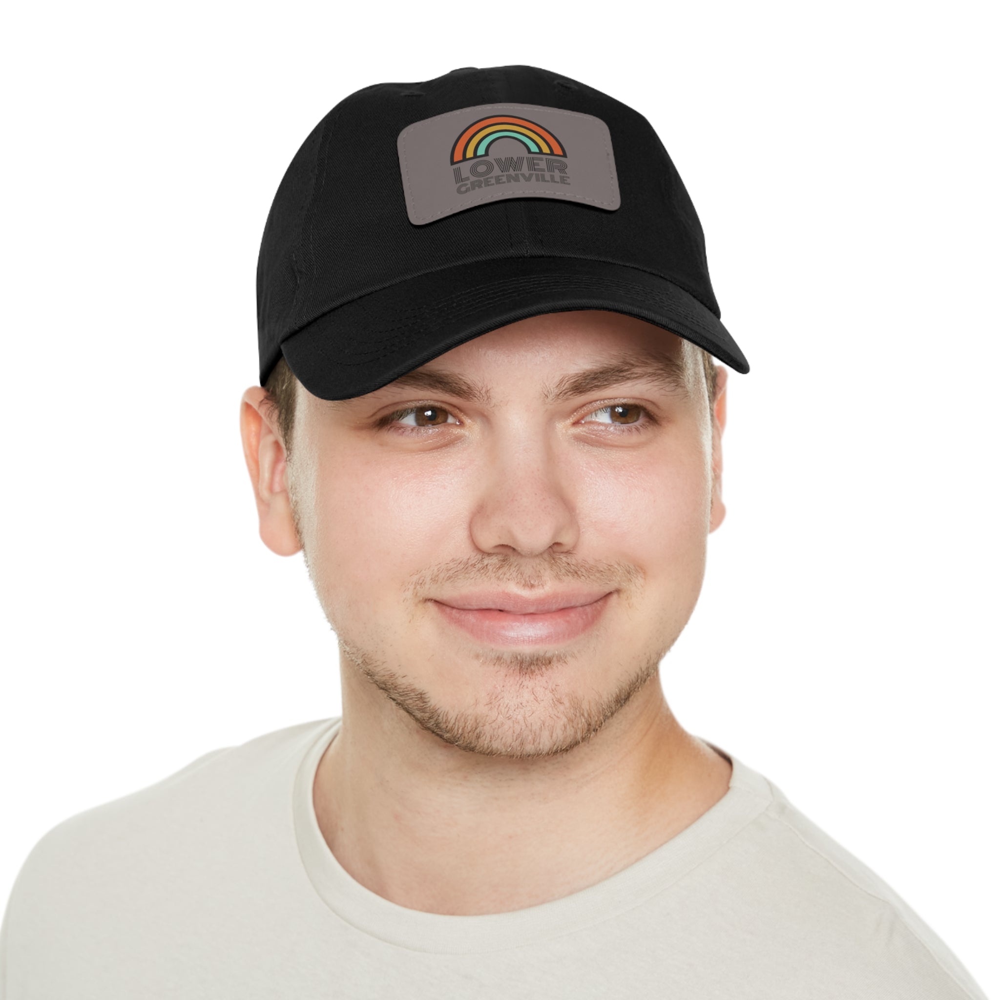 Rainbow Lower Greenville Hat with Leather Patch - Friends of Lower Greenville