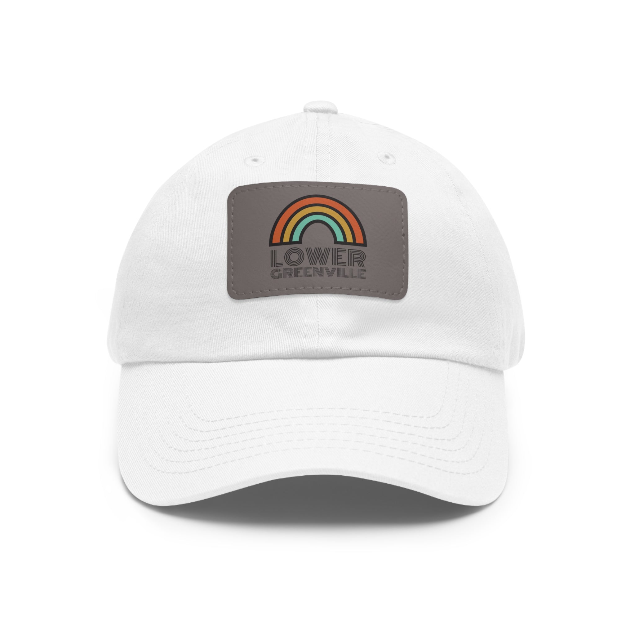 Rainbow Lower Greenville Hat with Leather Patch - Friends of Lower Greenville