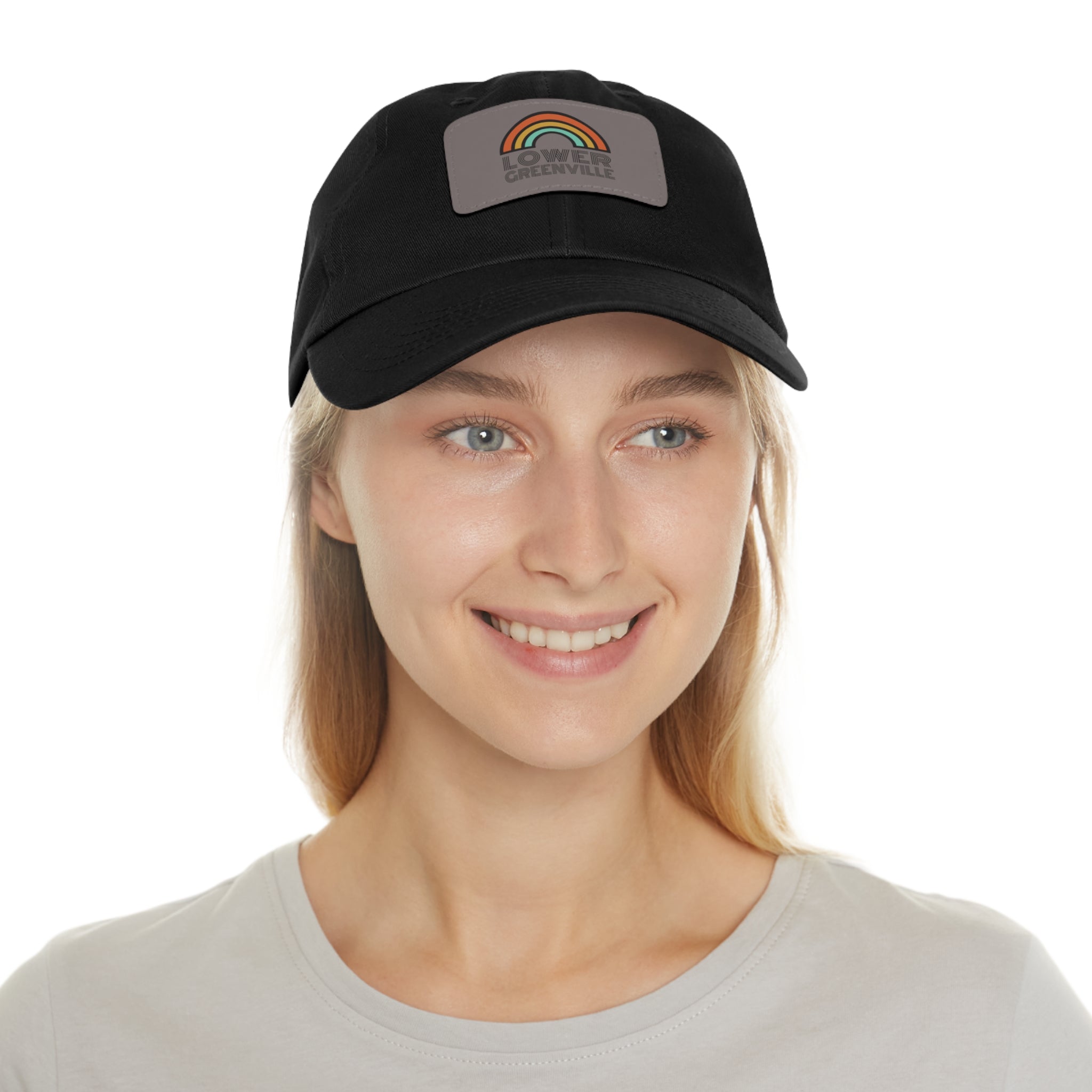 Rainbow Lower Greenville Hat with Leather Patch - Friends of Lower Greenville