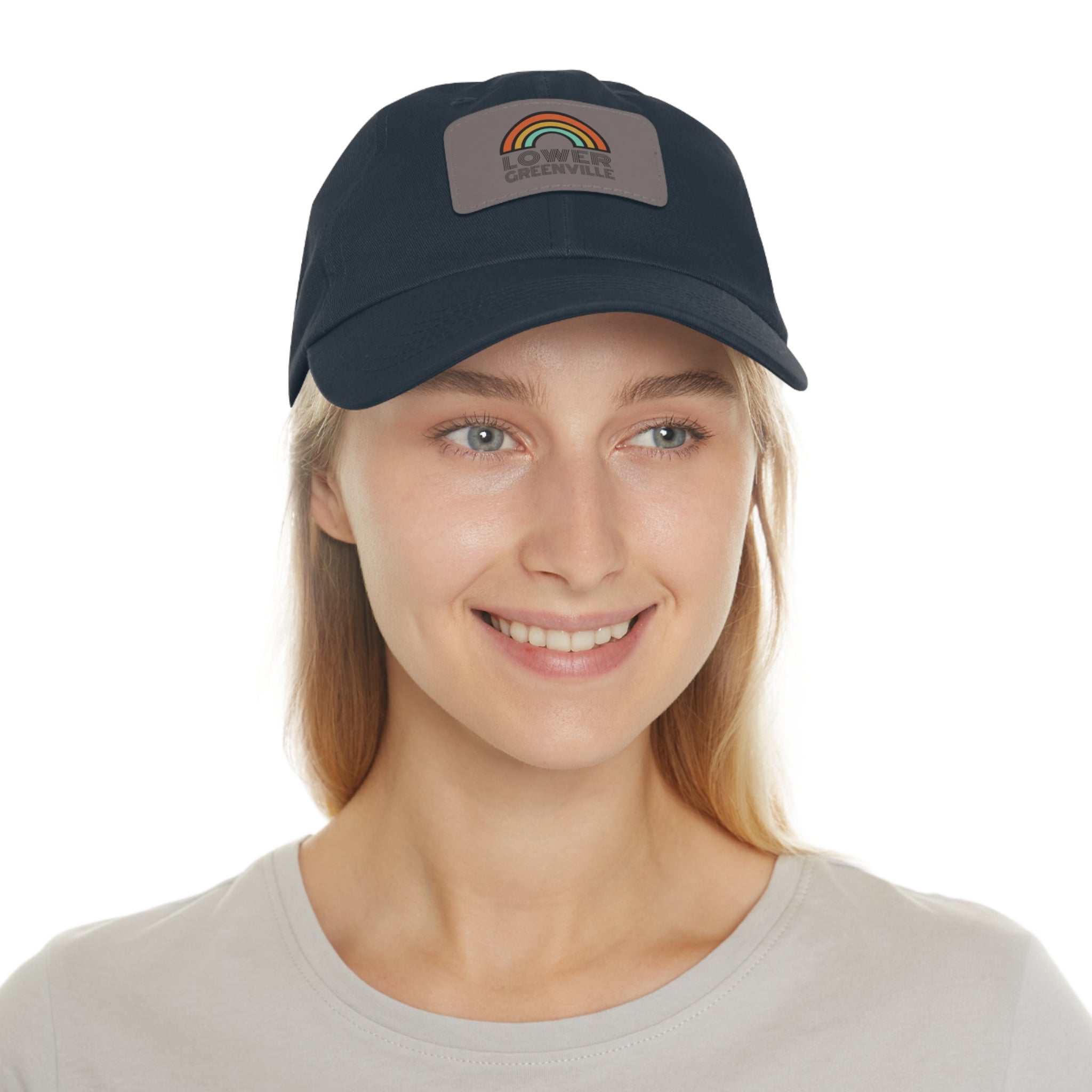 Rainbow Lower Greenville Hat with Leather Patch - Friends of Lower Greenville