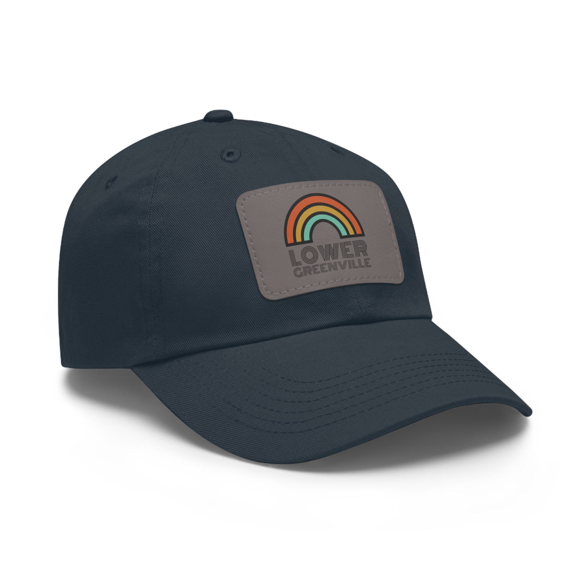 Rainbow Lower Greenville Hat with Leather Patch - Friends of Lower Greenville