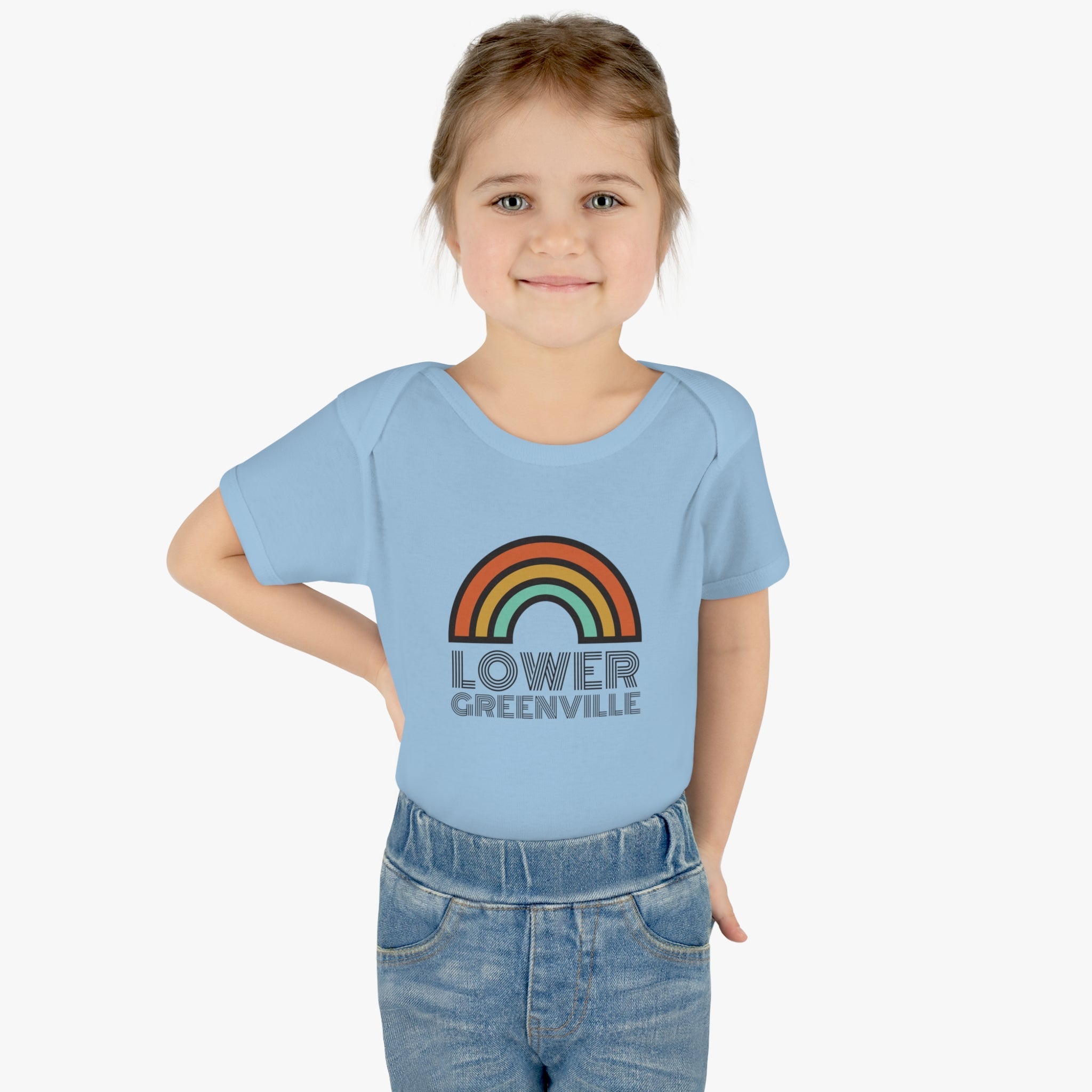 Rainbow Lower Greenville Infant Baby Onesie - Friends of Lower Greenville