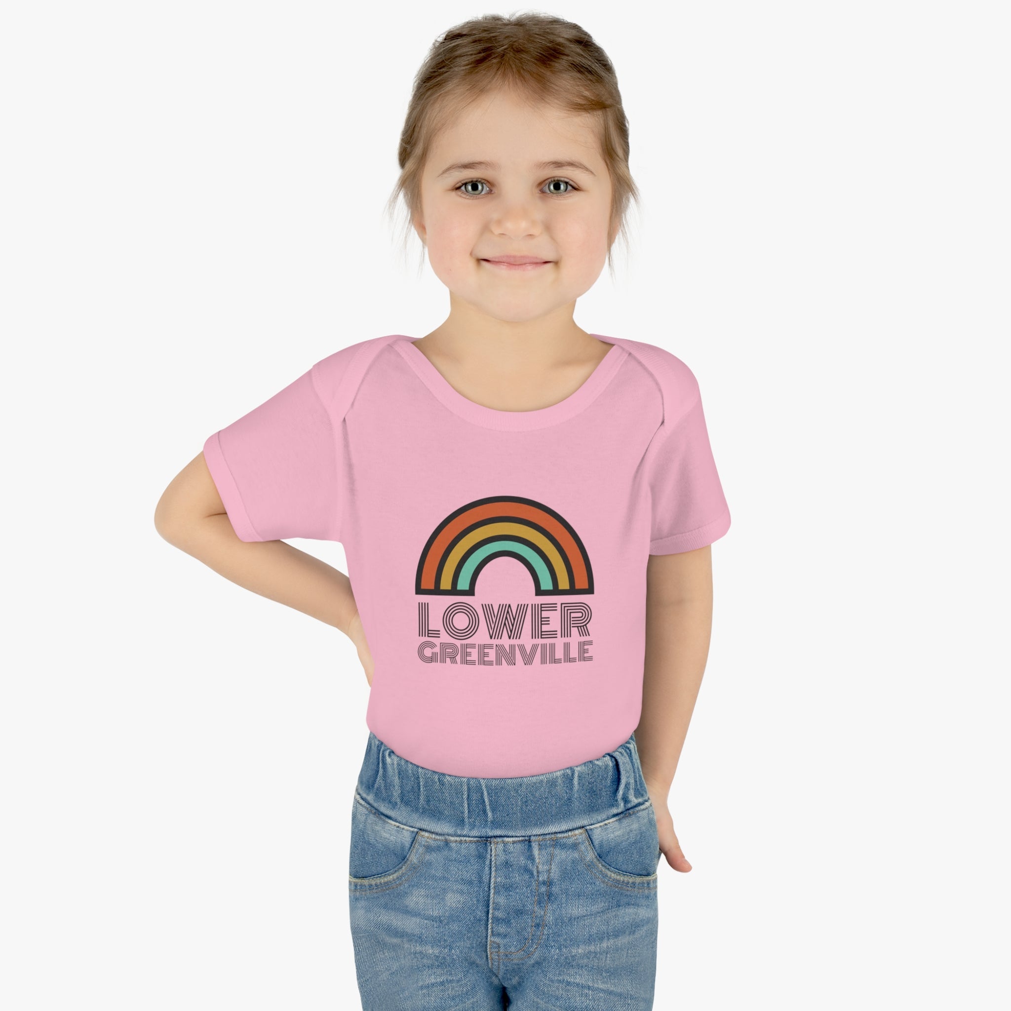 Rainbow Lower Greenville Infant Baby Onesie - Friends of Lower Greenville