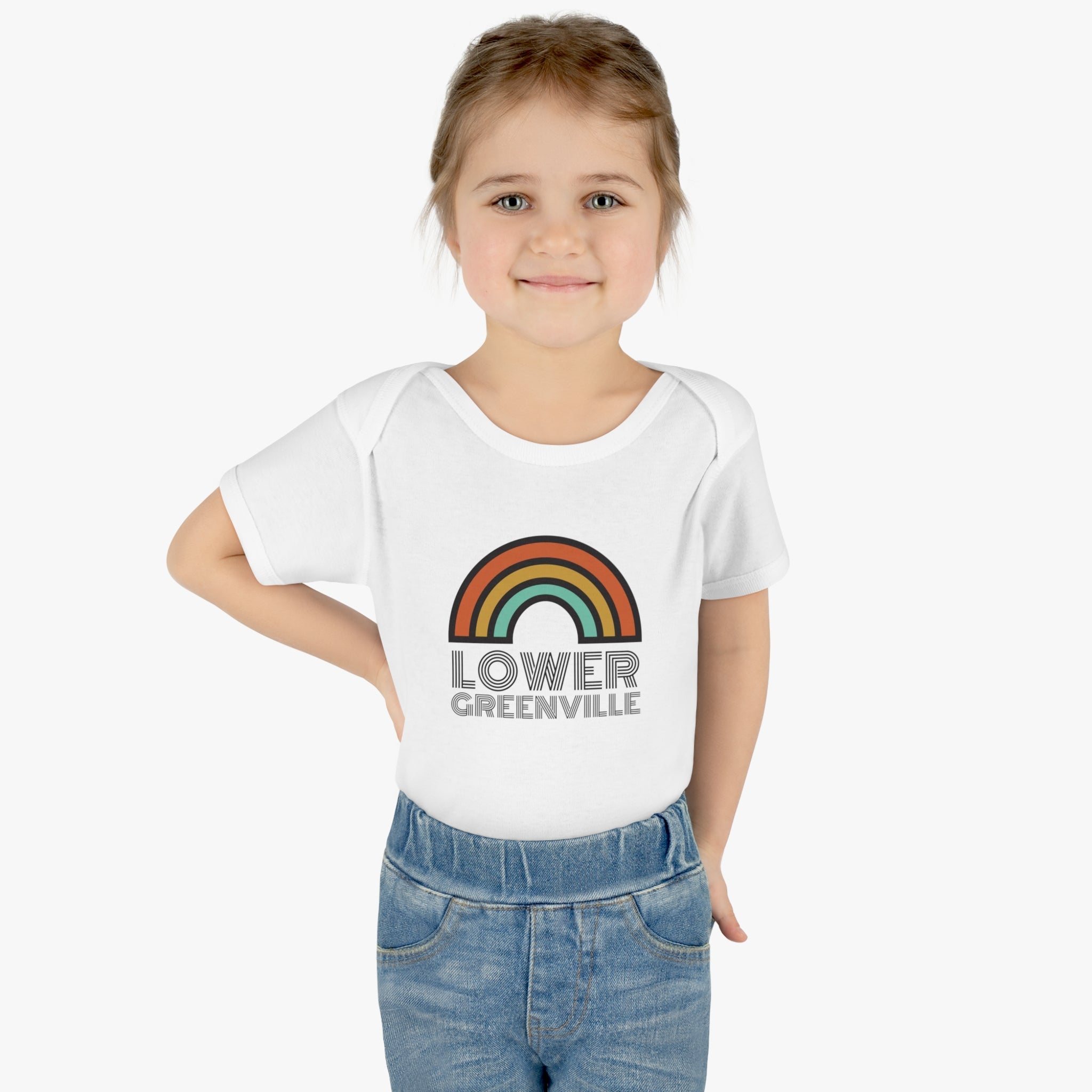 Rainbow Lower Greenville Infant Baby Onesie - Friends of Lower Greenville