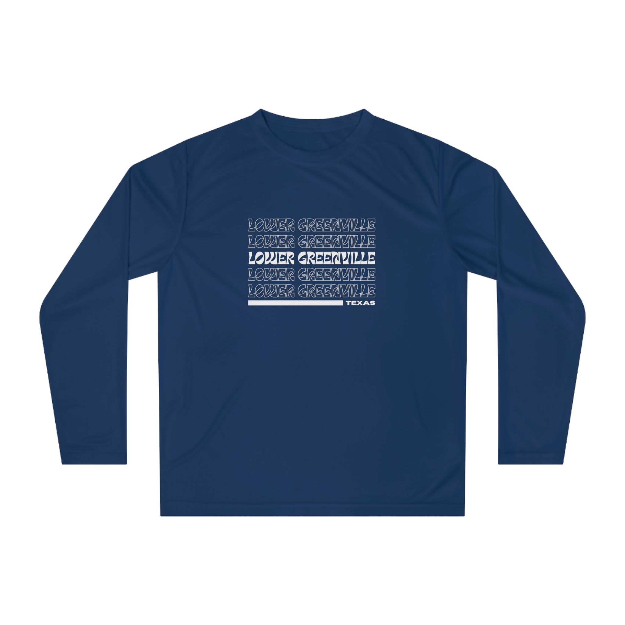 Retro Vibe Lower Greenville Athletic Long Sleeve Shirt - Friends of Lower Greenville