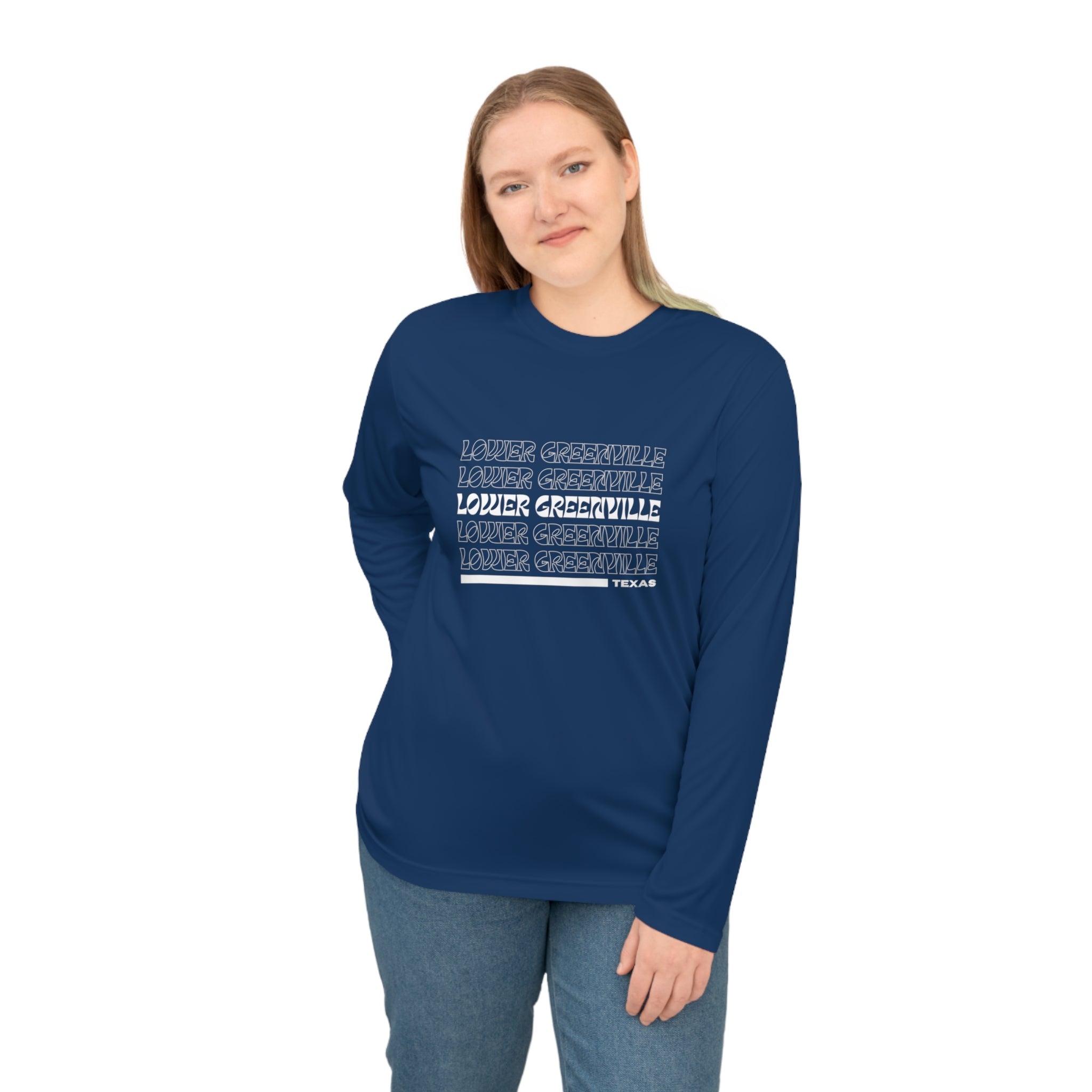 Retro Vibe Lower Greenville Athletic Long Sleeve Shirt - Friends of Lower Greenville
