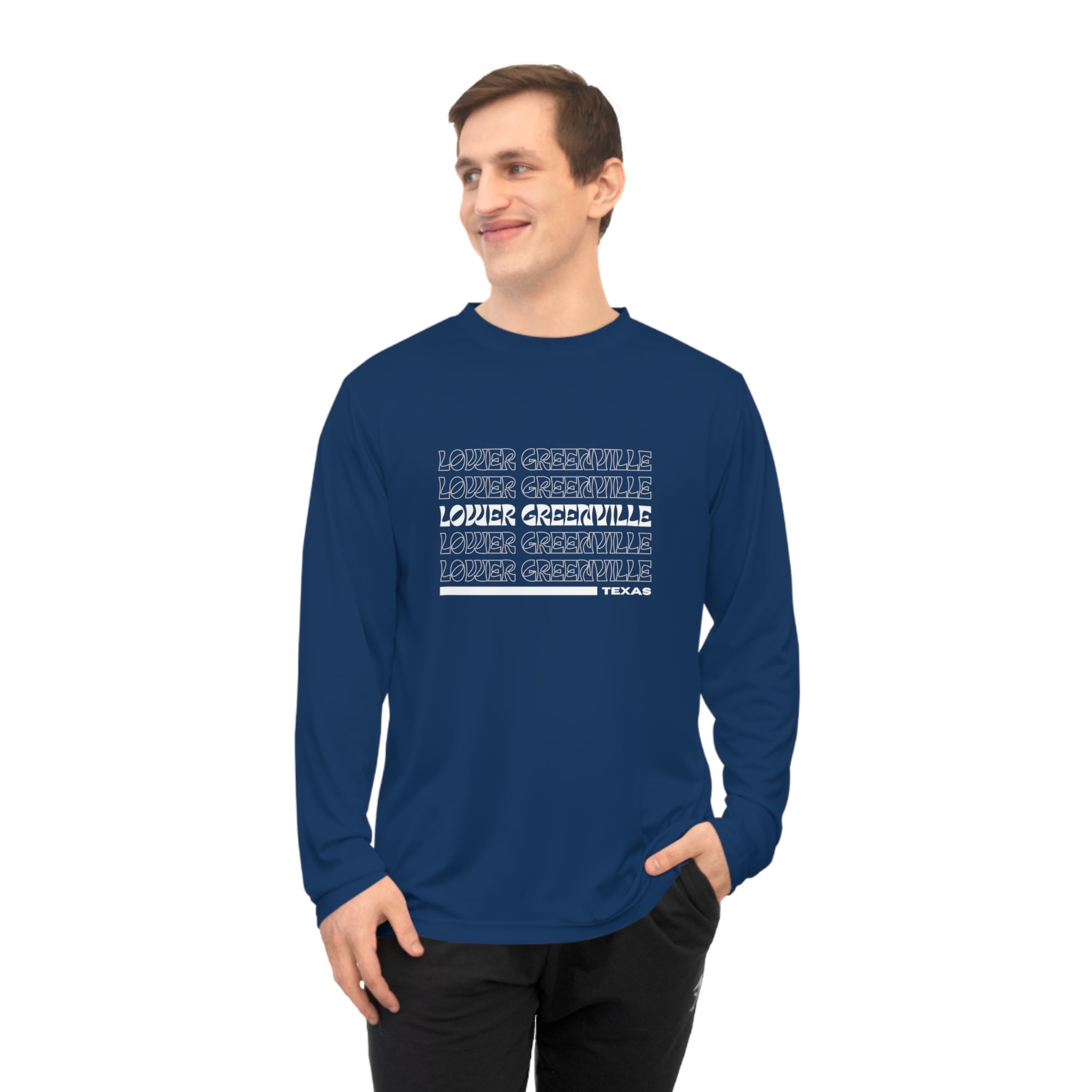 Retro Vibe Lower Greenville Athletic Long Sleeve Shirt - Friends of Lower Greenville