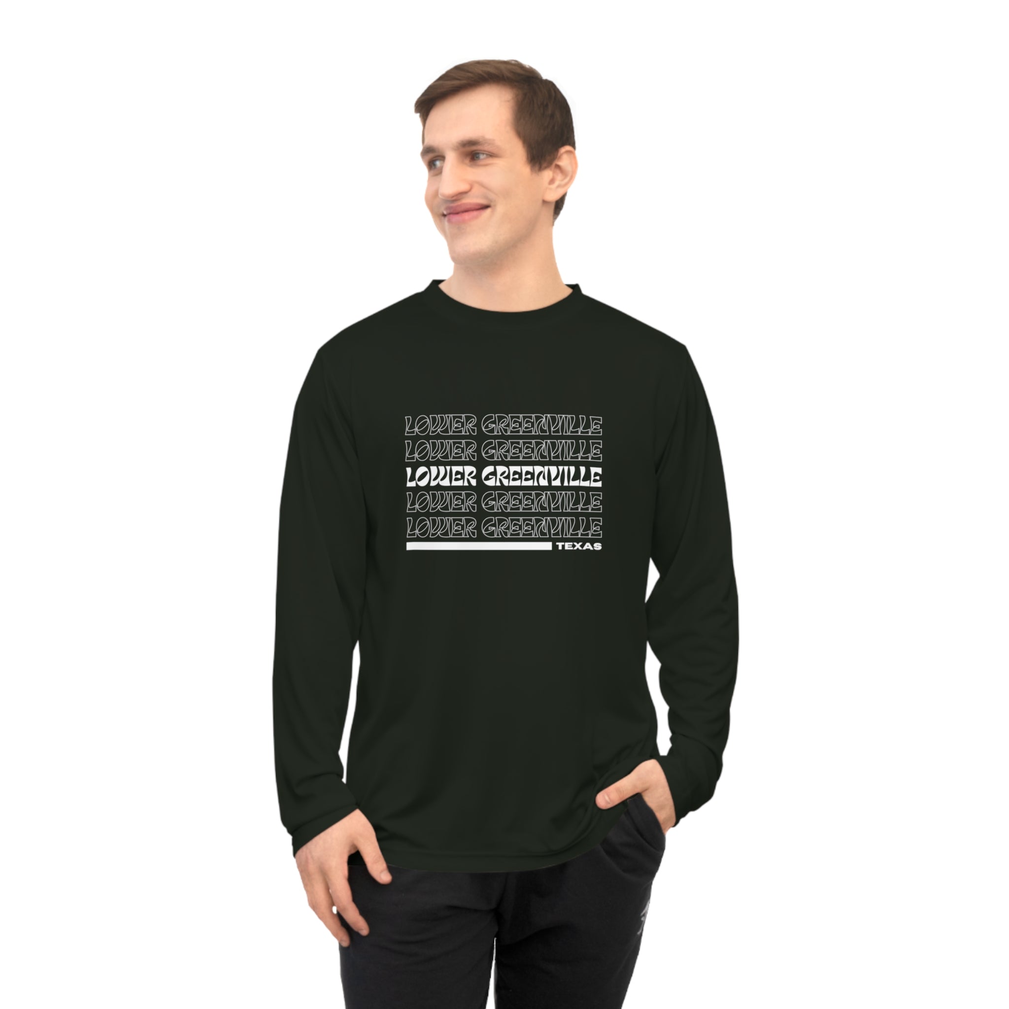 Retro Vibe Lower Greenville Athletic Long Sleeve Shirt - Friends of Lower Greenville