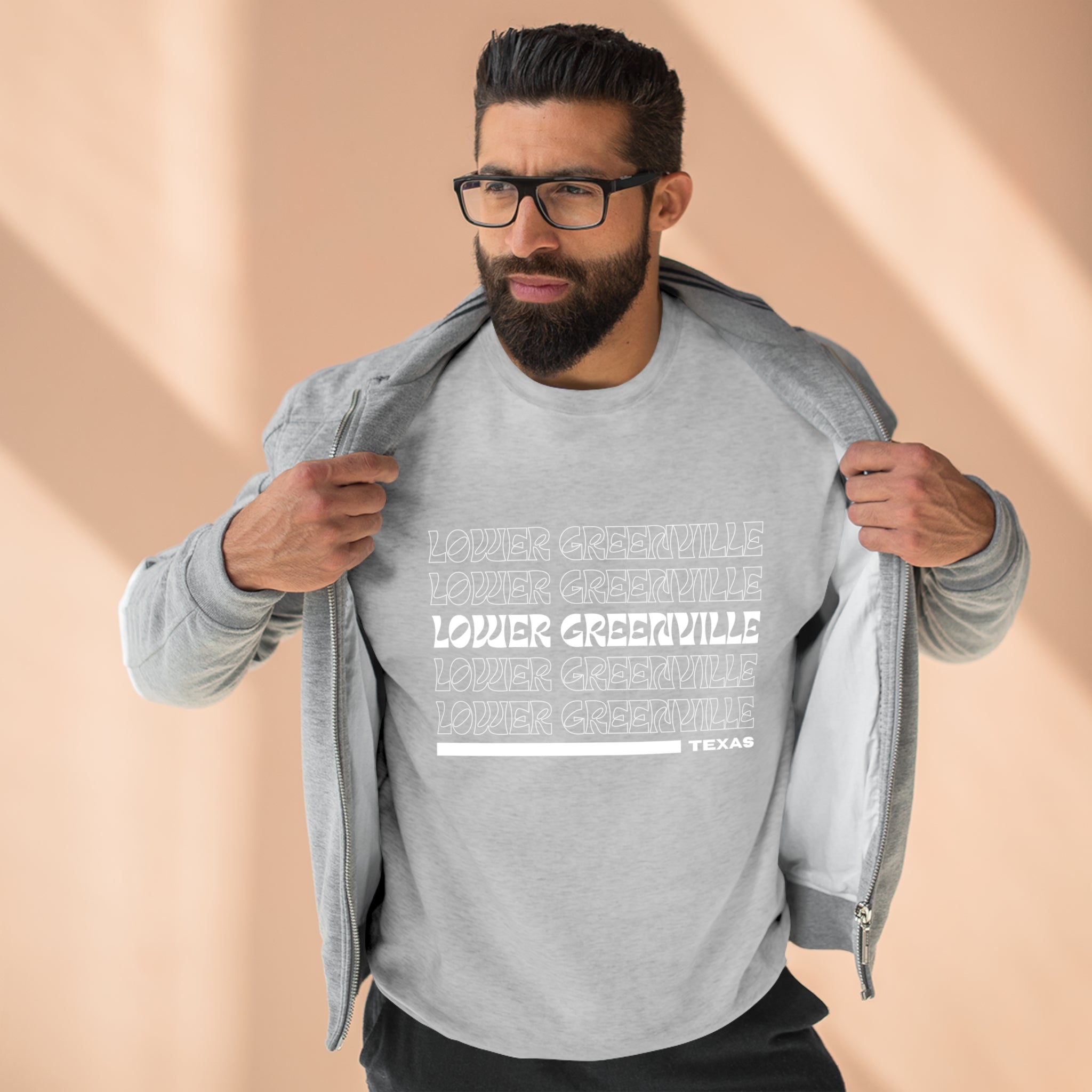 Retro Vibe Lower Greenville Crewneck Sweatshirt - Friends of Lower Greenville