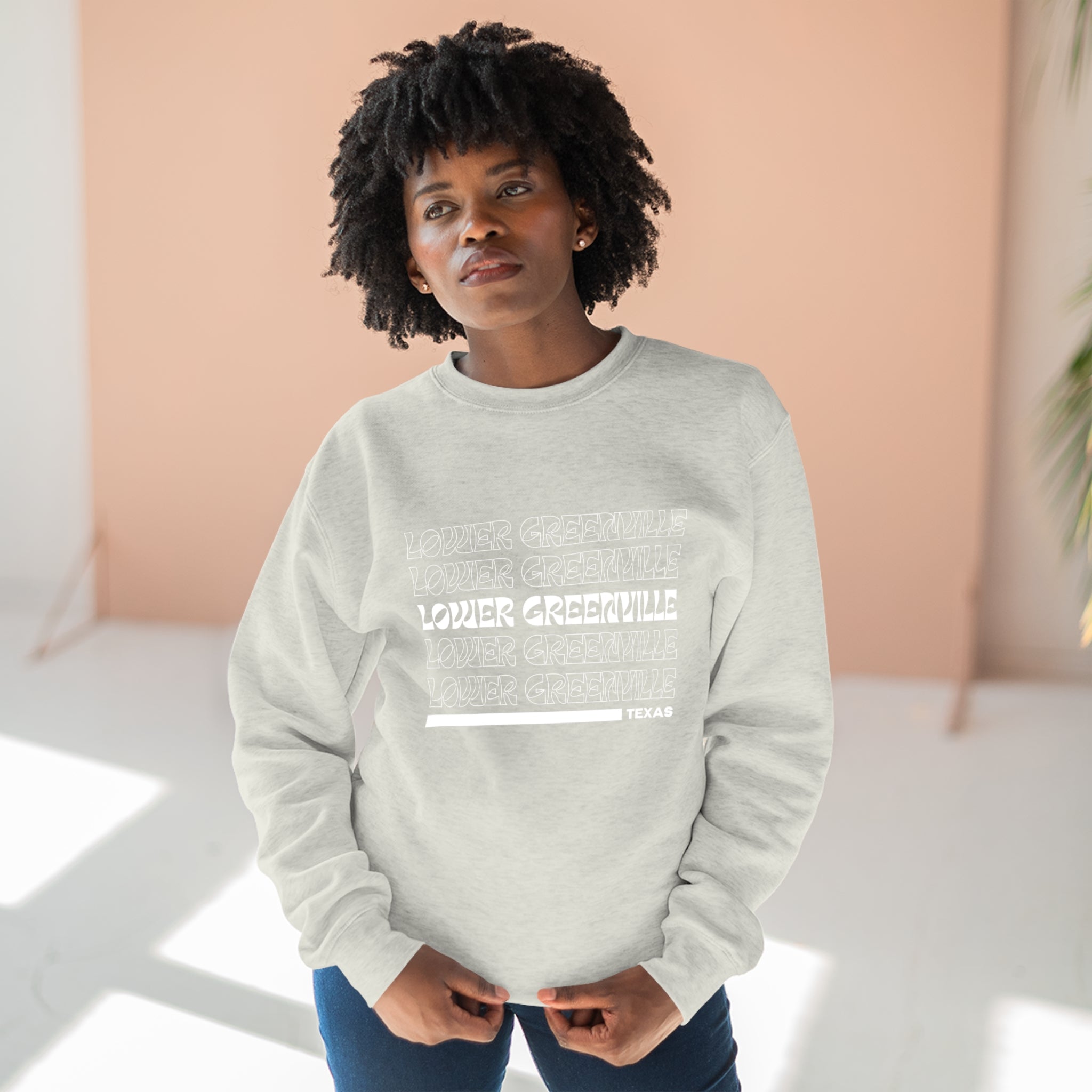 Retro Vibe Lower Greenville Crewneck Sweatshirt - Friends of Lower Greenville