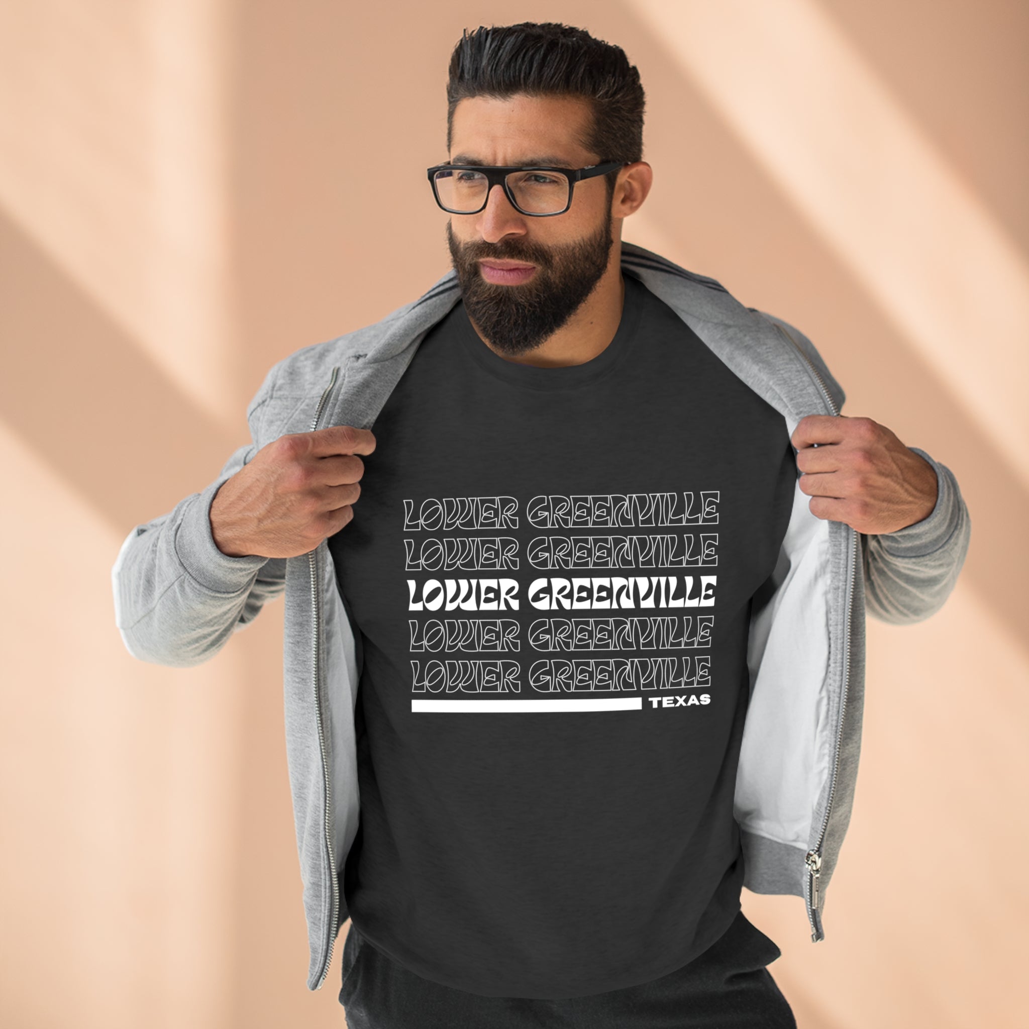 Retro Vibe Lower Greenville Crewneck Sweatshirt - Friends of Lower Greenville