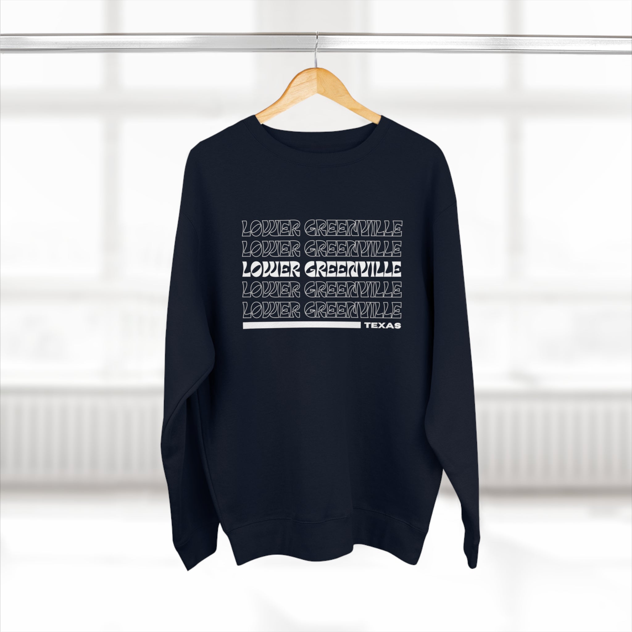 Retro Vibe Lower Greenville Crewneck Sweatshirt - Friends of Lower Greenville
