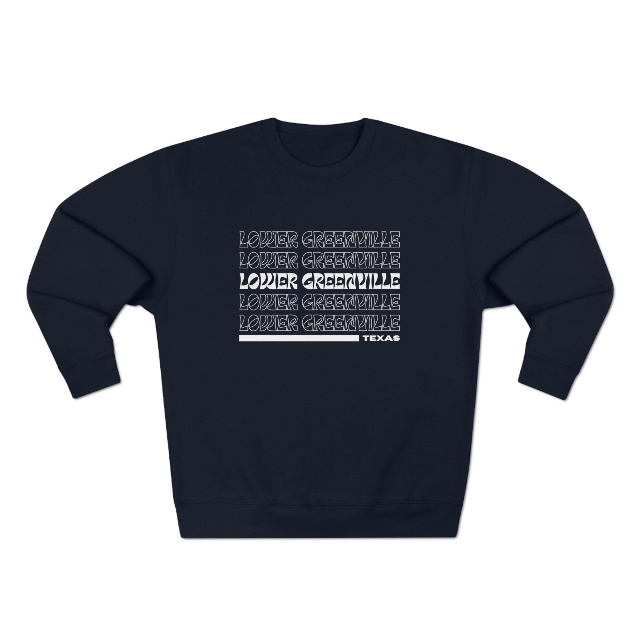 Retro Vibe Lower Greenville Crewneck Sweatshirt - Friends of Lower Greenville