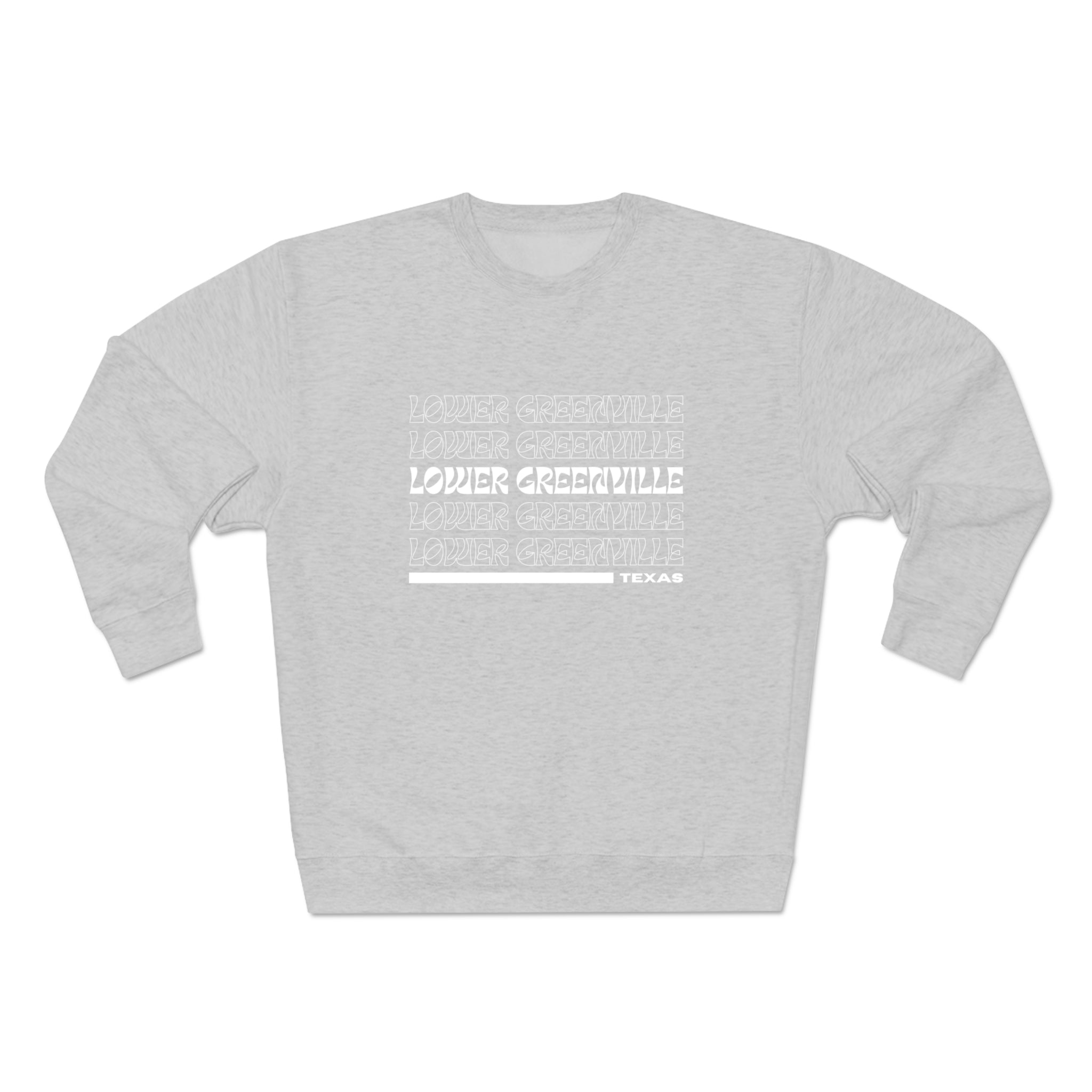 Retro Vibe Lower Greenville Crewneck Sweatshirt - Friends of Lower Greenville