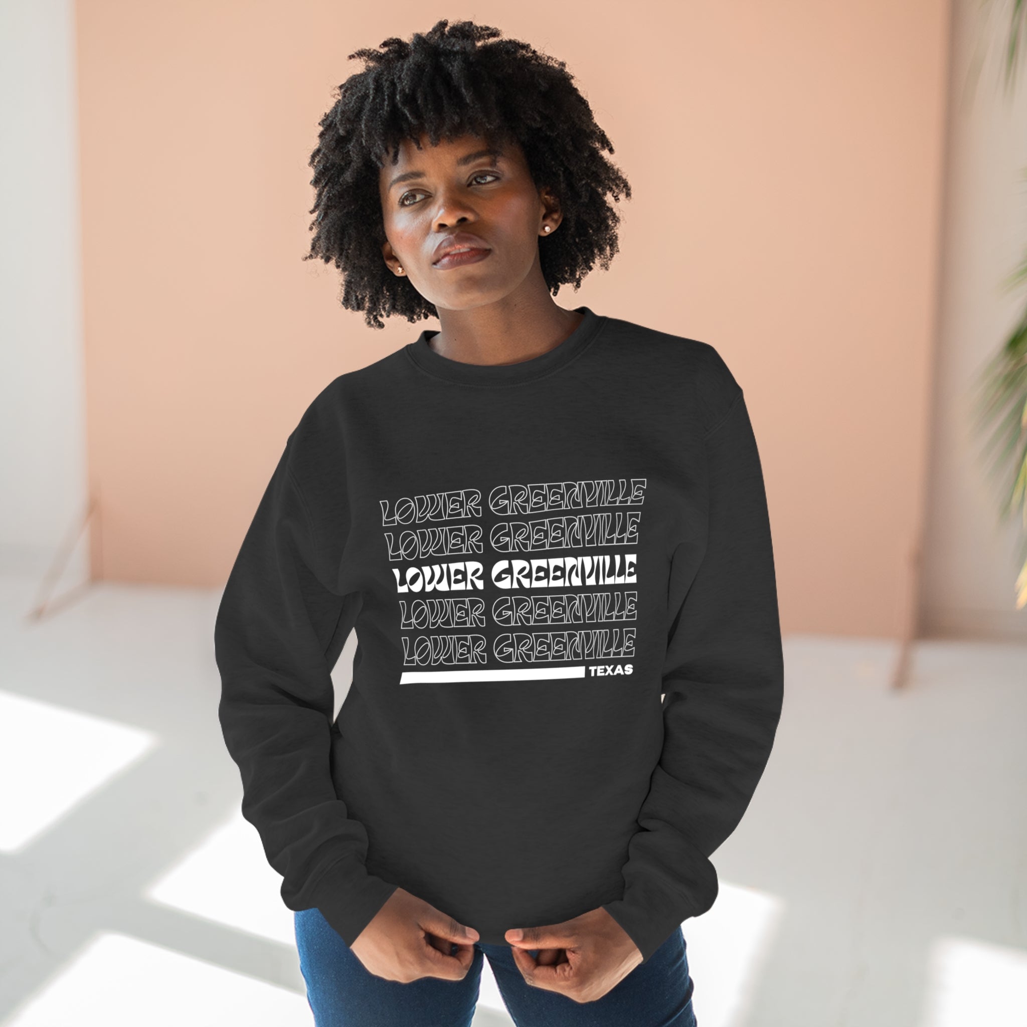 Retro Vibe Lower Greenville Crewneck Sweatshirt - Friends of Lower Greenville