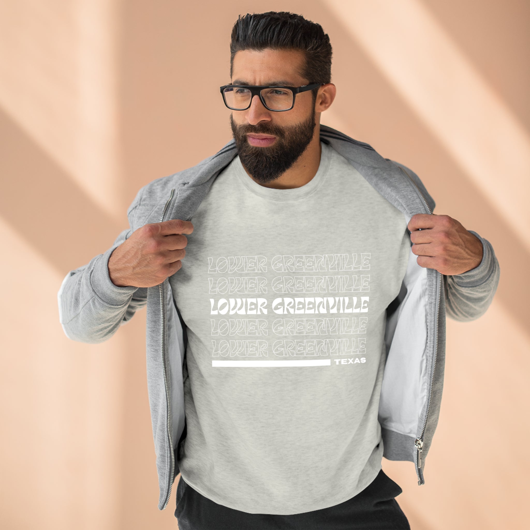 Retro Vibe Lower Greenville Crewneck Sweatshirt - Friends of Lower Greenville