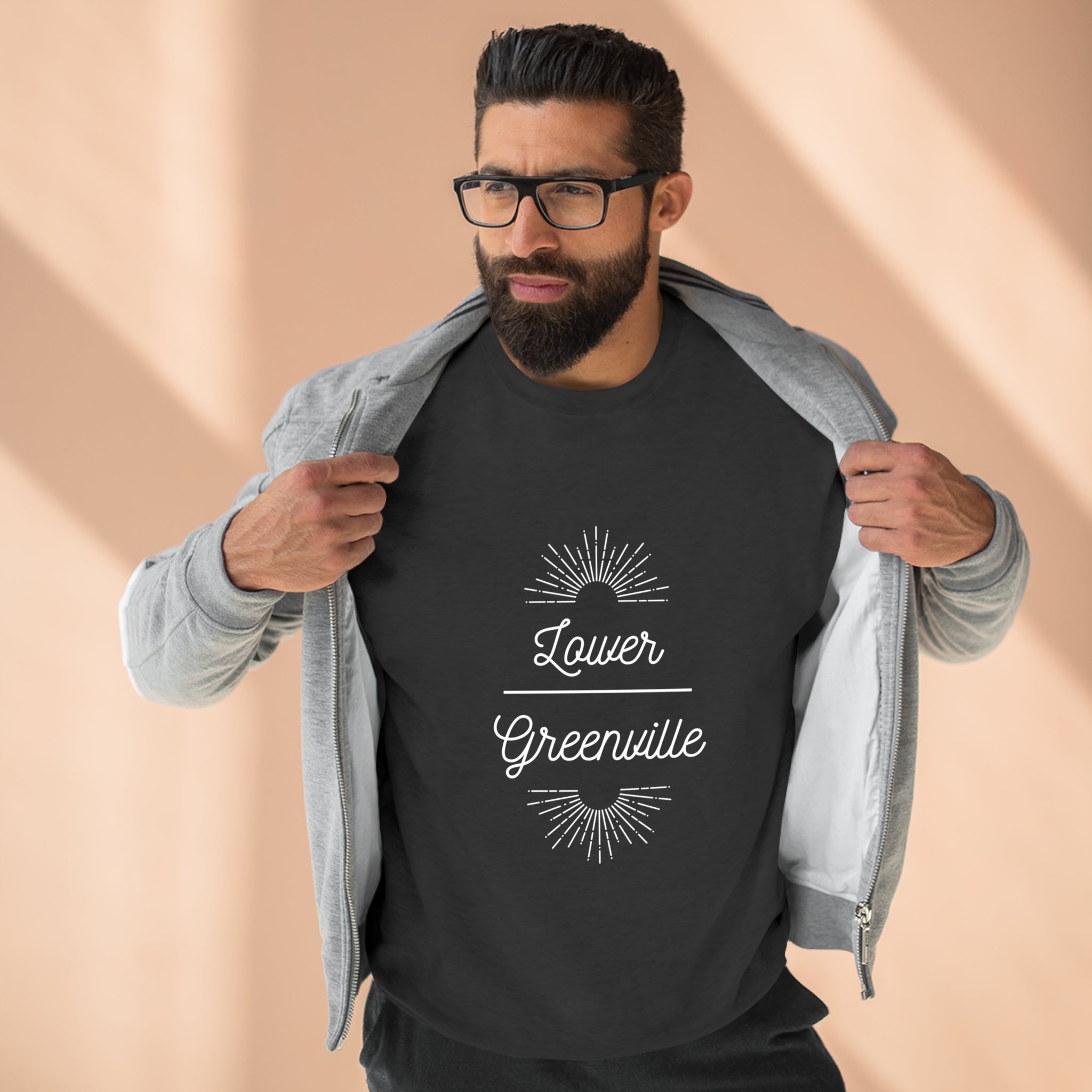 Art Deco Lower Greenville Crewneck Sweatshirt - Friends of Lower Greenville