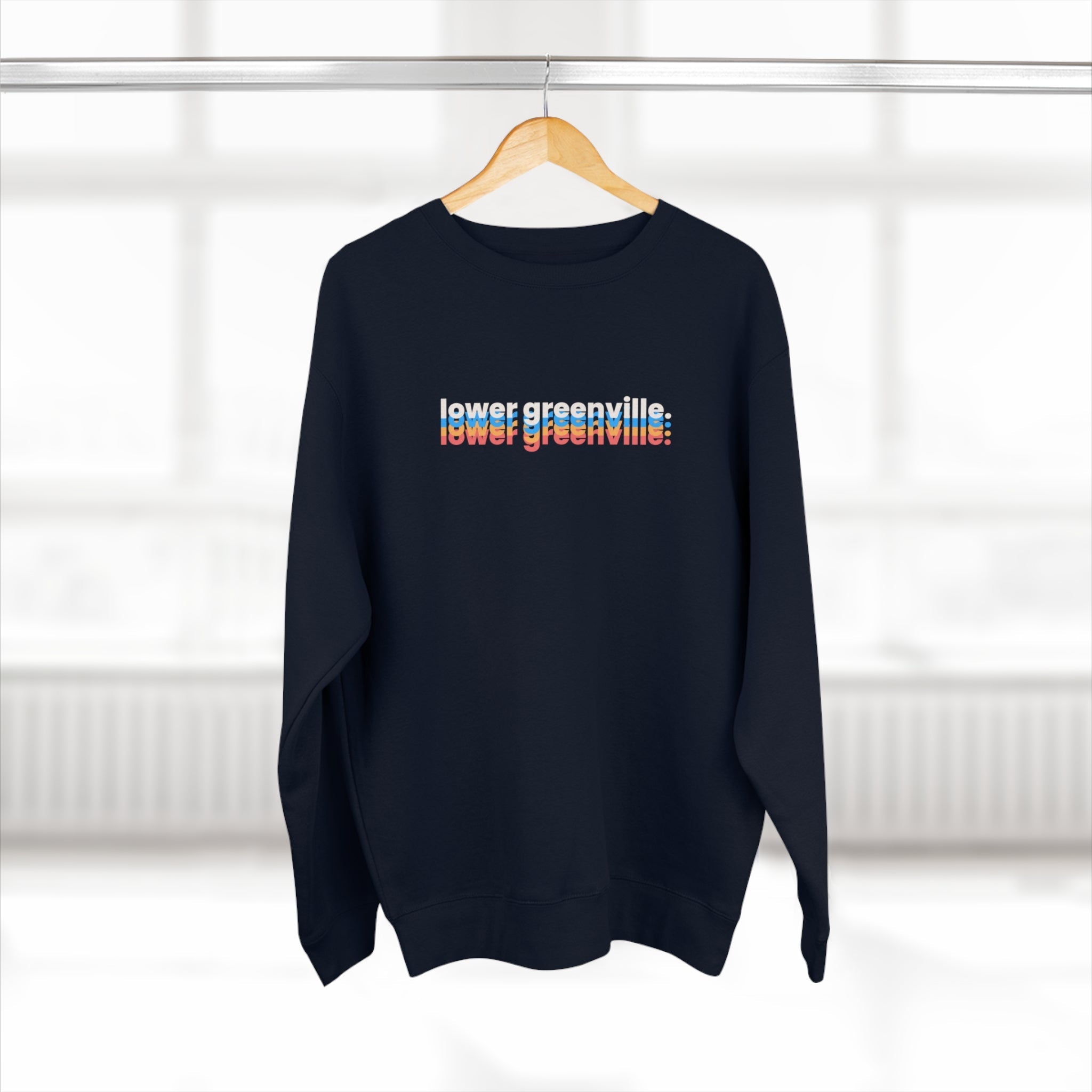 Bright Typography Lower Greenville Crewneck Sweatshirt - Friends of Lower Greenville