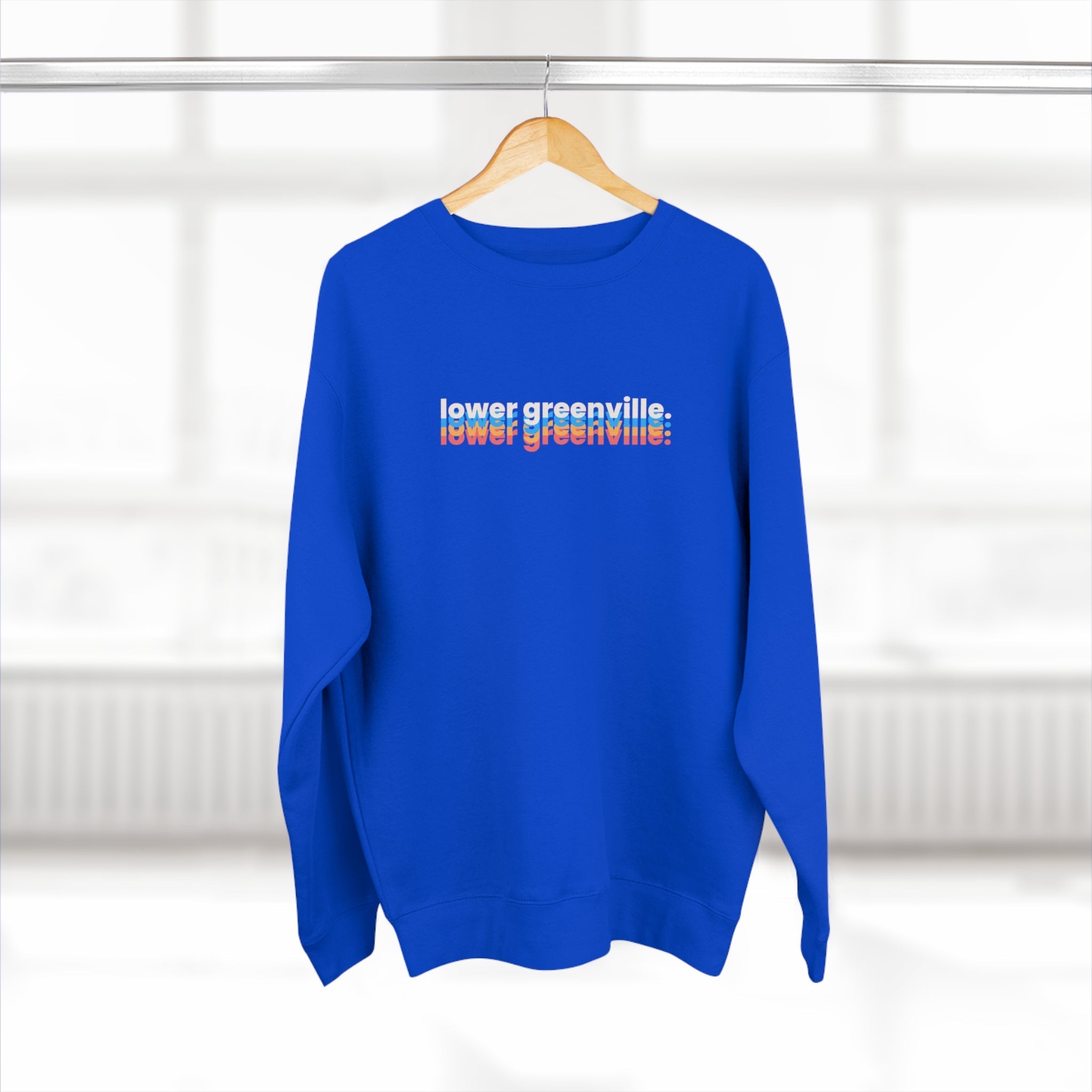 Bright Typography Lower Greenville Crewneck Sweatshirt - Friends of Lower Greenville