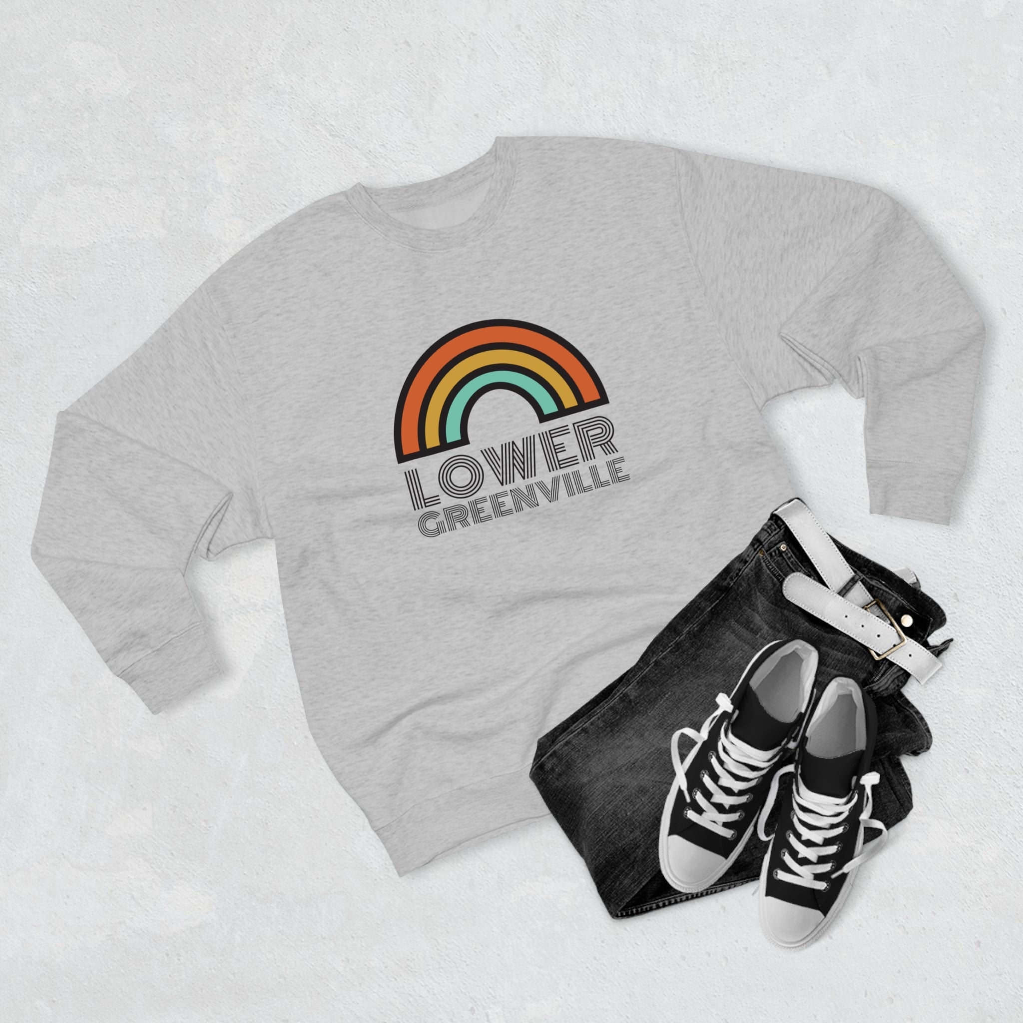 Rainbow Lower Greenville Crewneck Sweatshirt - Friends of Lower Greenville