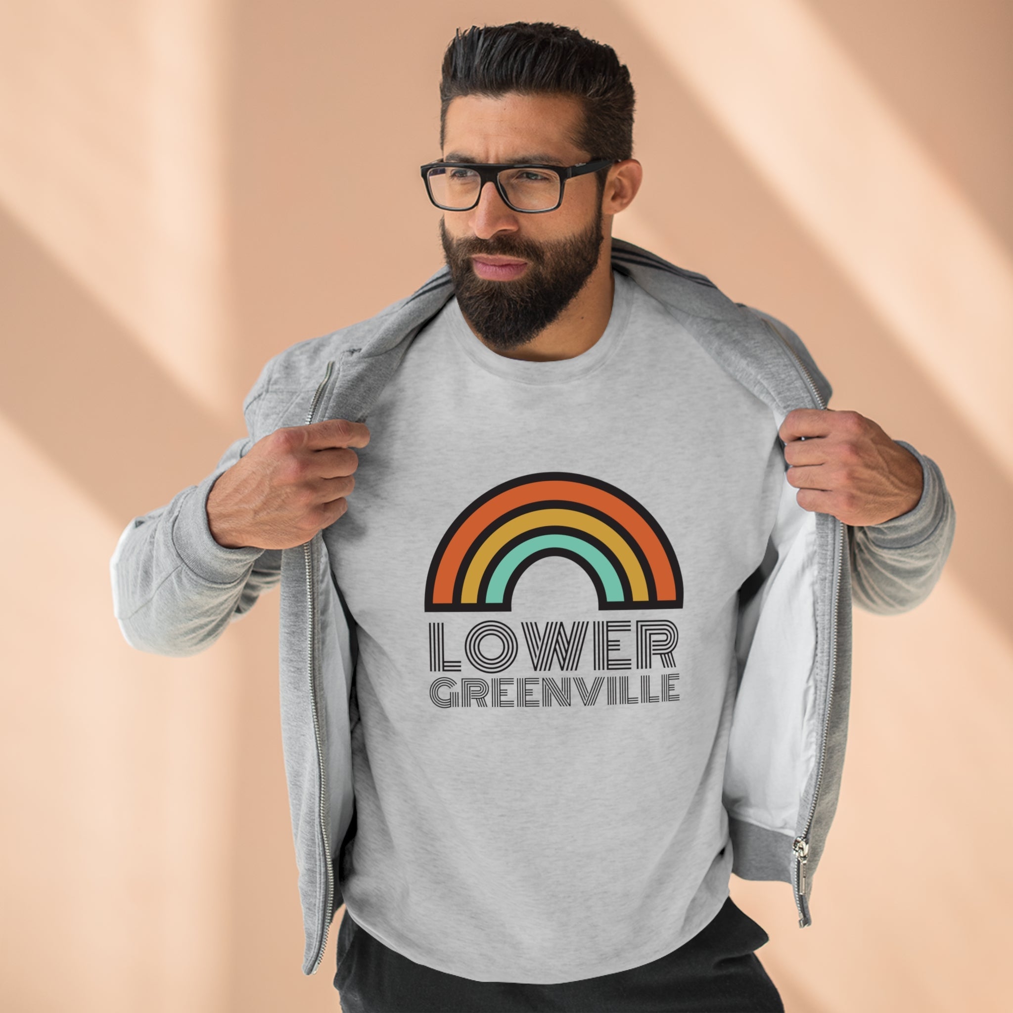 Rainbow Lower Greenville Crewneck Sweatshirt - Friends of Lower Greenville