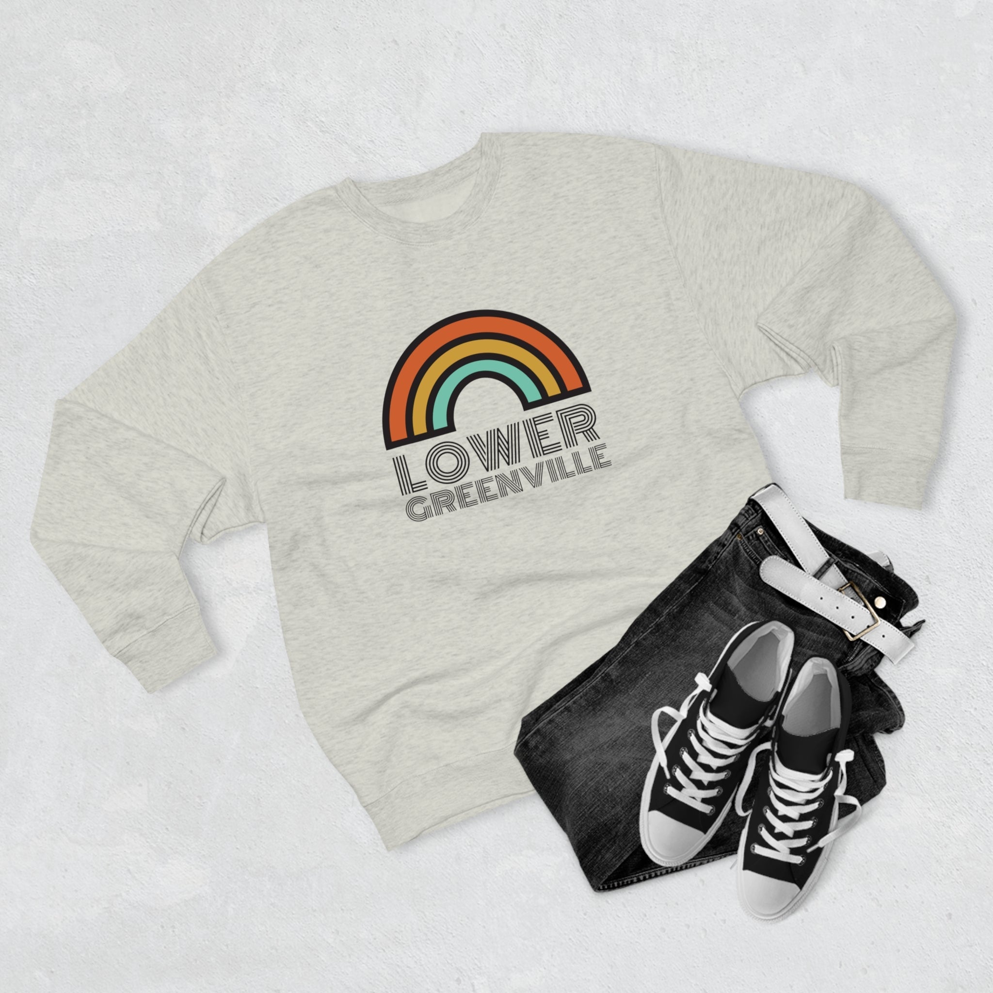 Rainbow Lower Greenville Crewneck Sweatshirt - Friends of Lower Greenville