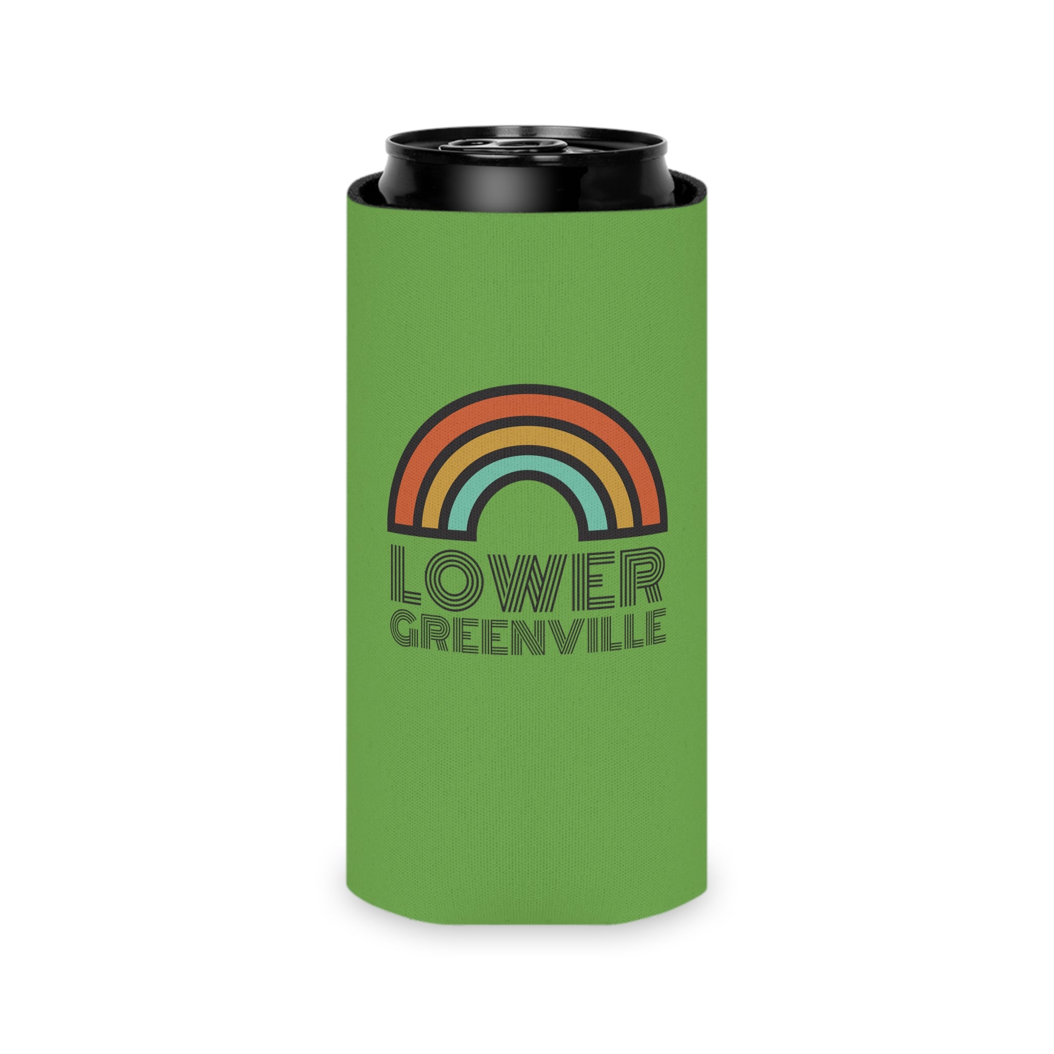 Rainbow Lower Greenville Slim and Regular Can Cooler - Friends of Lower Greenville