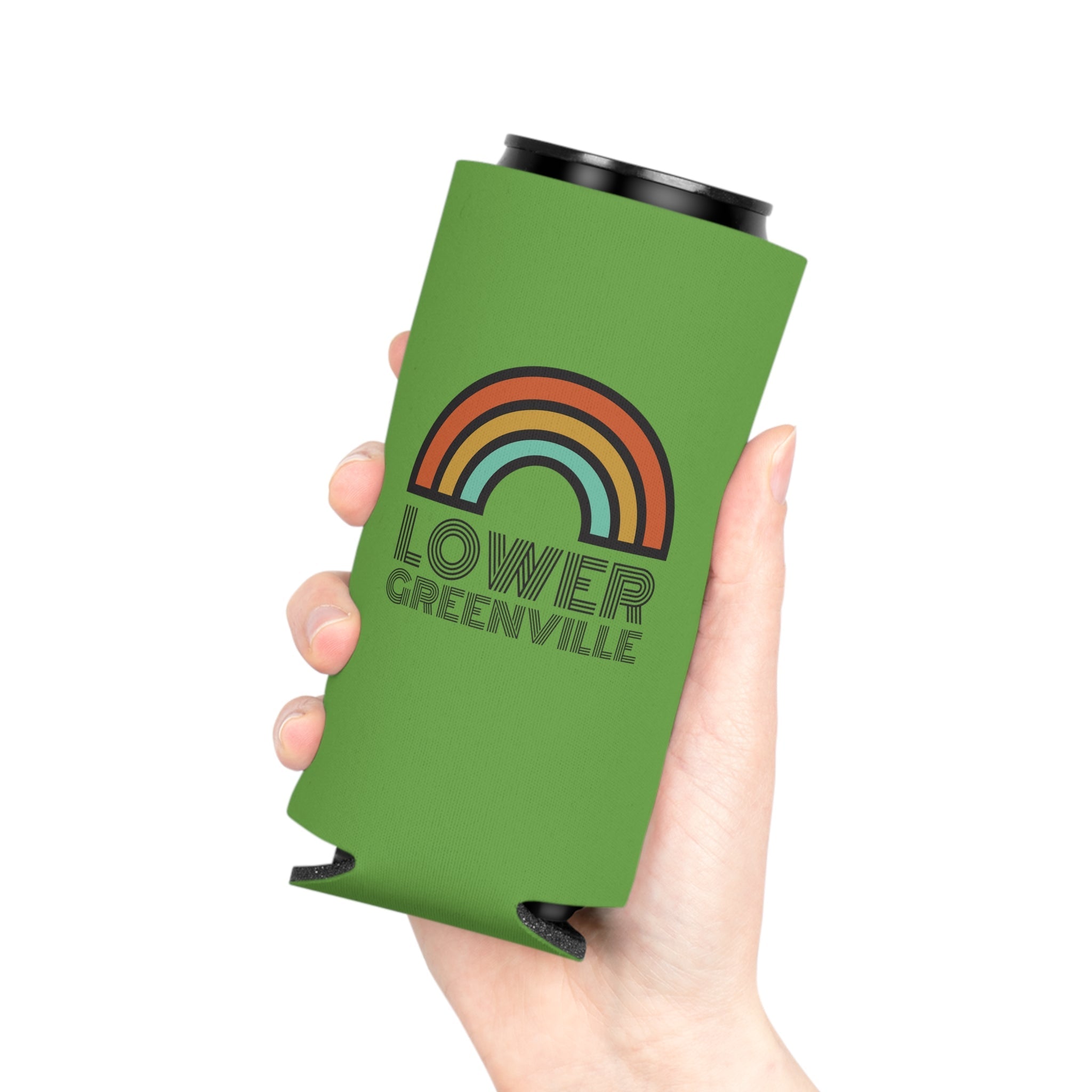 Rainbow Lower Greenville Slim and Regular Can Cooler - Friends of Lower Greenville