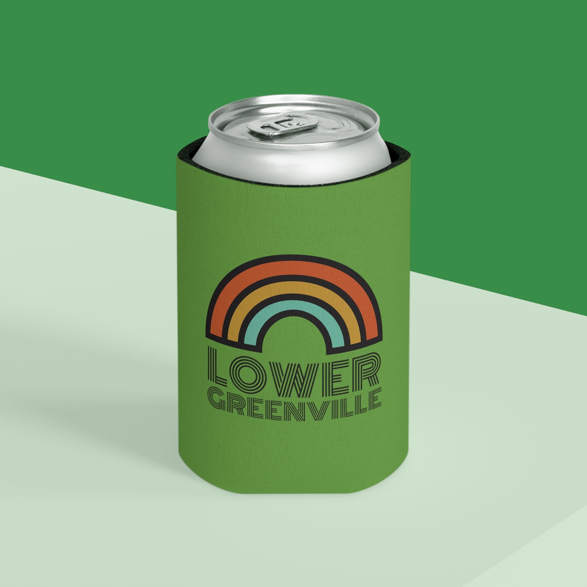 Rainbow Lower Greenville Slim and Regular Can Cooler - Friends of Lower Greenville