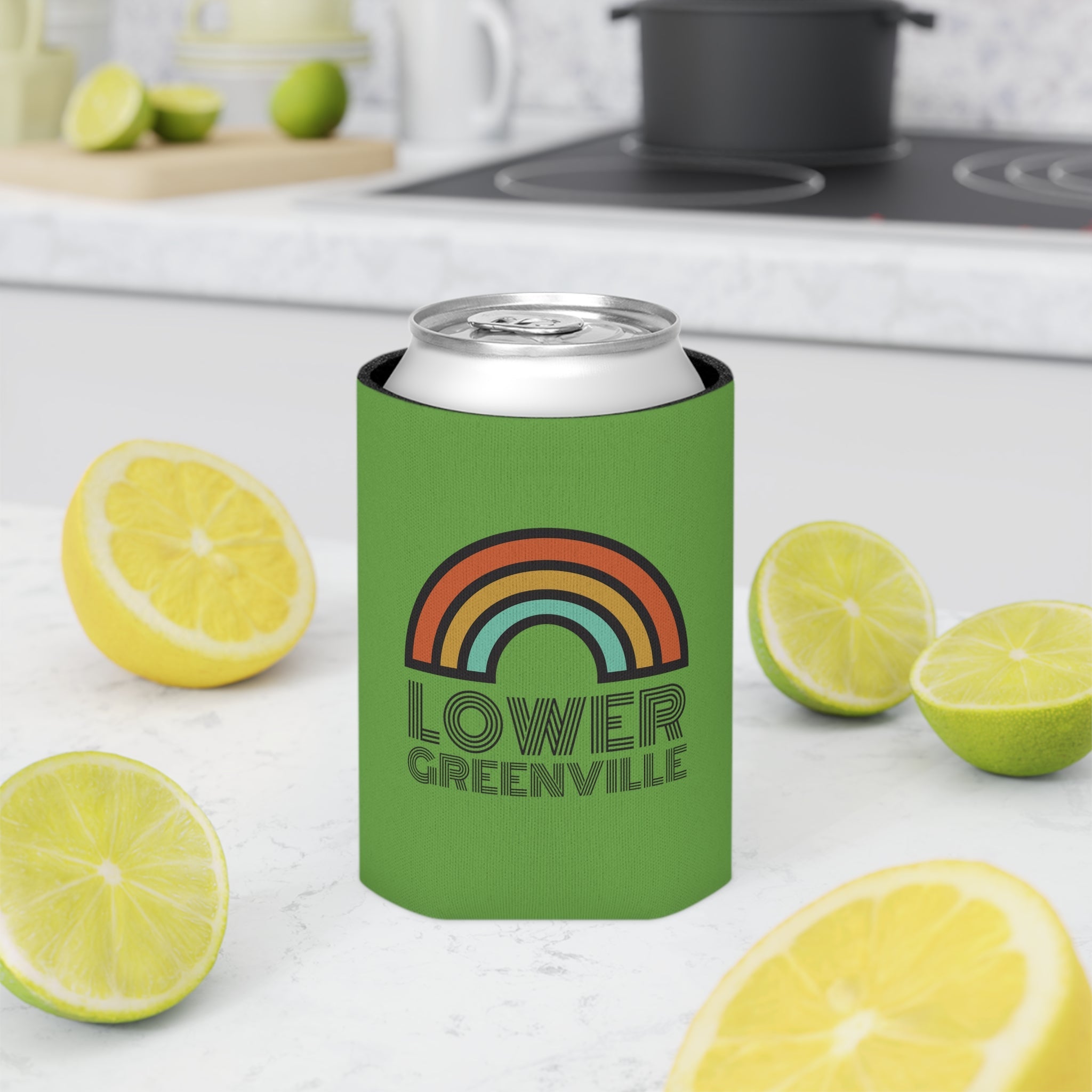 Rainbow Lower Greenville Slim and Regular Can Cooler - Friends of Lower Greenville